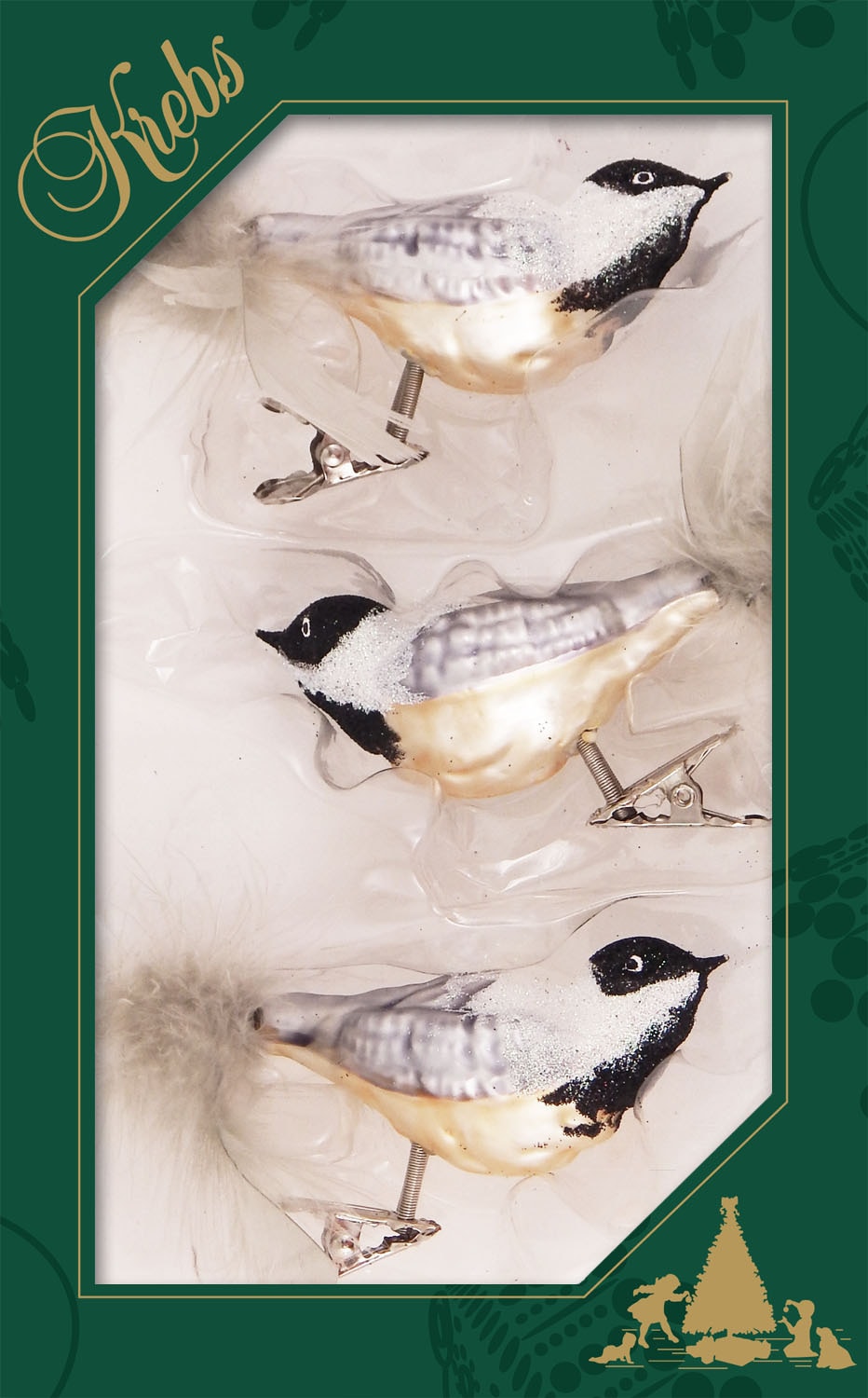 3 Weihnachtsdeko, Weihnachtsbaumklammer Lauscha »CBK60494, tlg.), Vogelsortiment Glas (Set, Christbaumschmuck«, bestellen Krebs