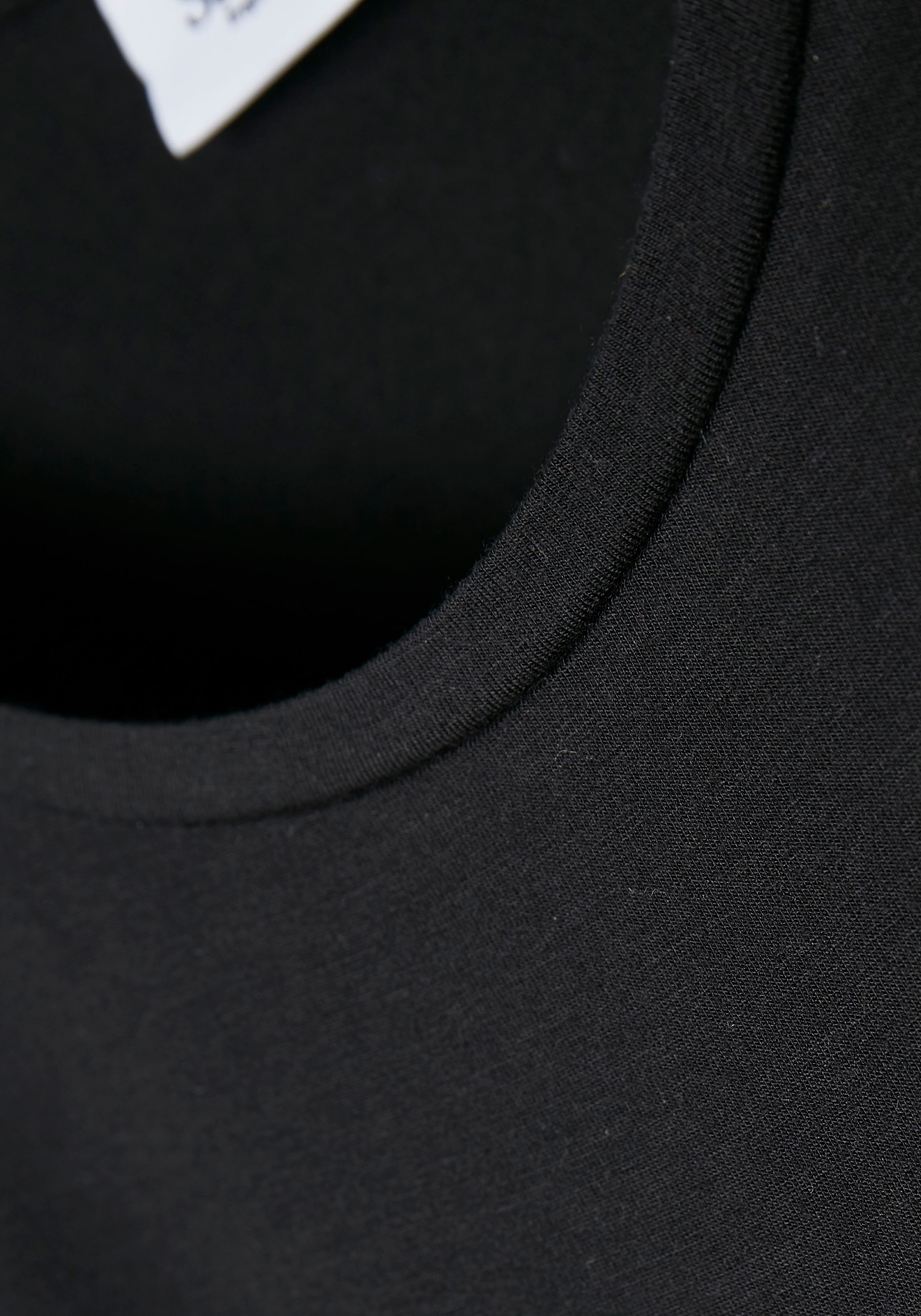 Saint Tropez Rundhalsshirt, Basic in edler LYOCELL Qualität