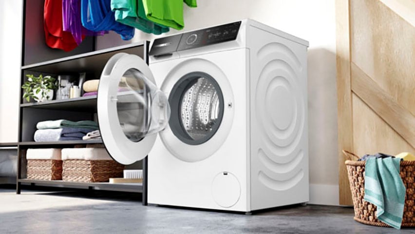 bestellen U/min, 50 BOSCH 8, kg, Serie 9 Assist reduziert Dampf online Falten 1400 Waschmaschine Iron »WGB244010«, % dank WGB244010, der