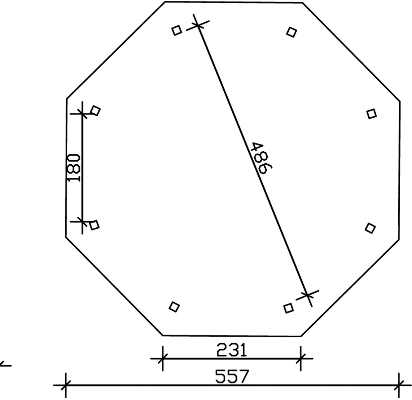 Skanholz Holzpavillon »Nice 3«, Leimholz, 471 x 471 cm