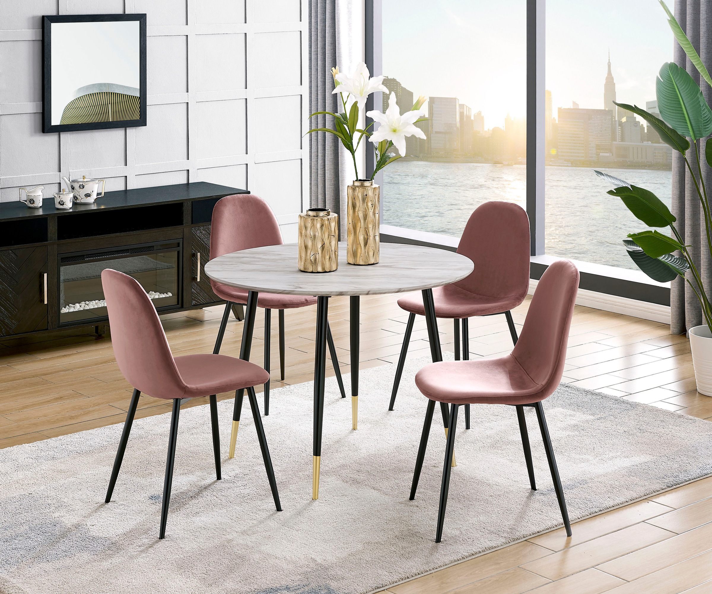 Leonique Esszimmerstuhl »Eadwine, TOPSELLER! Stuhl, Küchenstuhl, 4-Fuß Stuh günstig online kaufen