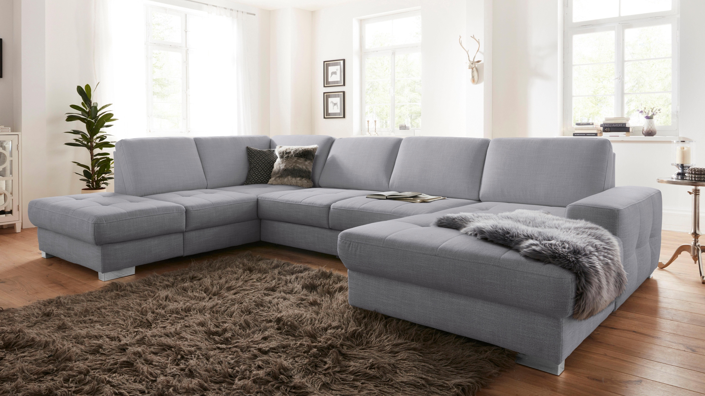 sit&more Wohnlandschaft »Santorini U-Form« mit Federkern und Sitztiefenvers günstig online kaufen