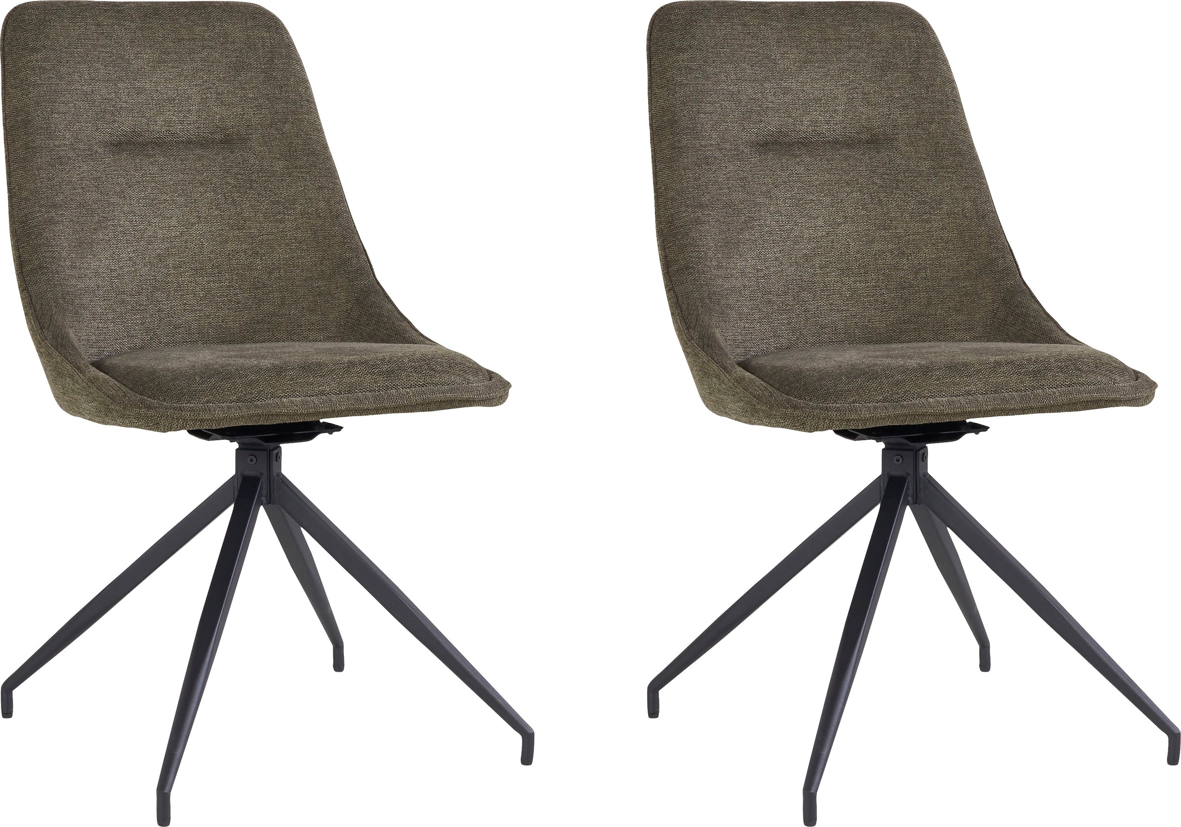 Homexperts Esszimmerstuhl, (Set), 2 St., Webstoff, Webstoff, Schwarz Eisenfüße, B 50 T 59 H 90 cm, Ohne Armlehne