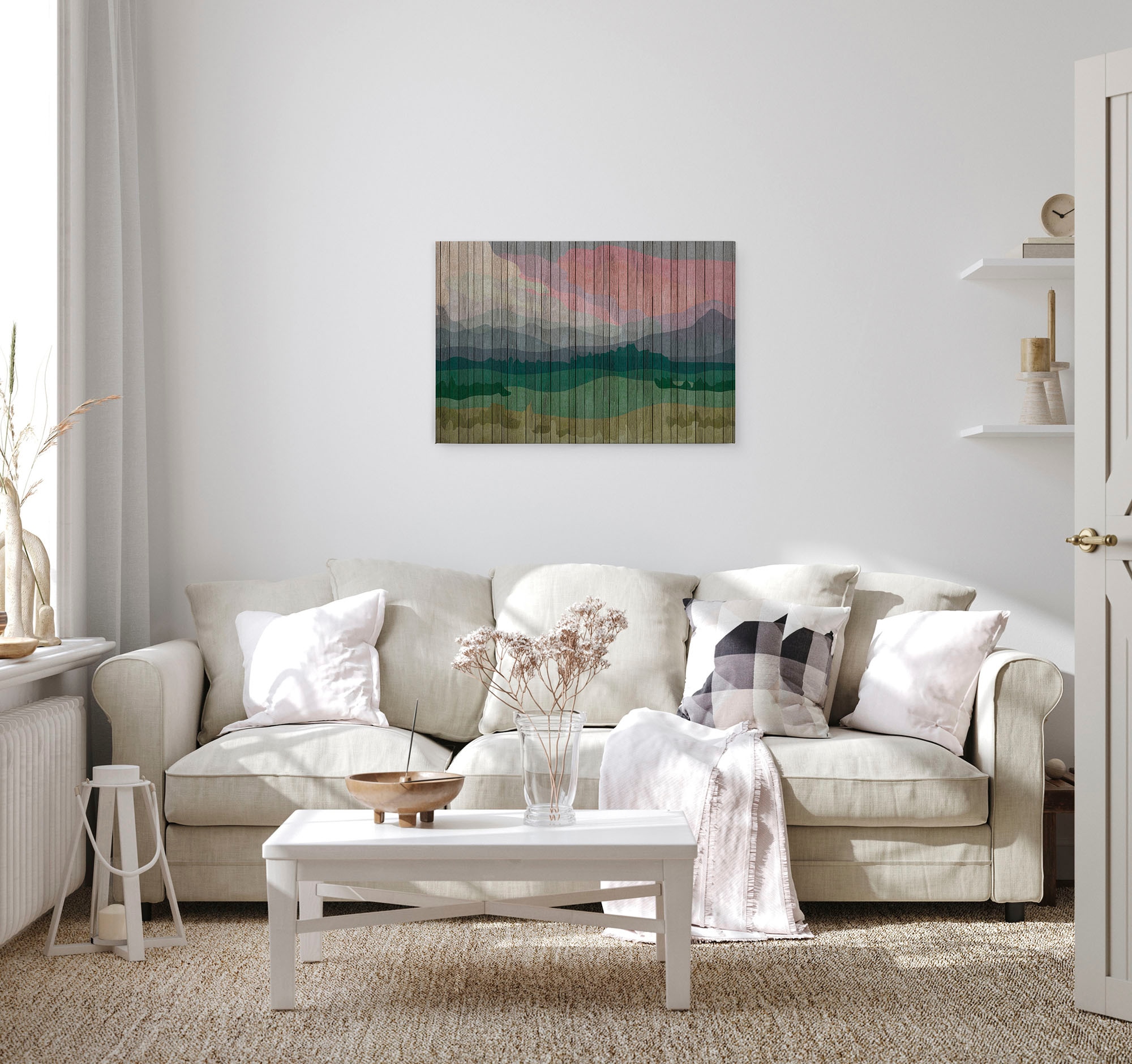A.S. Création Leinwandbild »mountains«, Kunst-Landschaft-Kinder, (1 St.), Keilrahmen Landschaft Berge Gebirge Leinwand-Bild Wohnzimmer modern