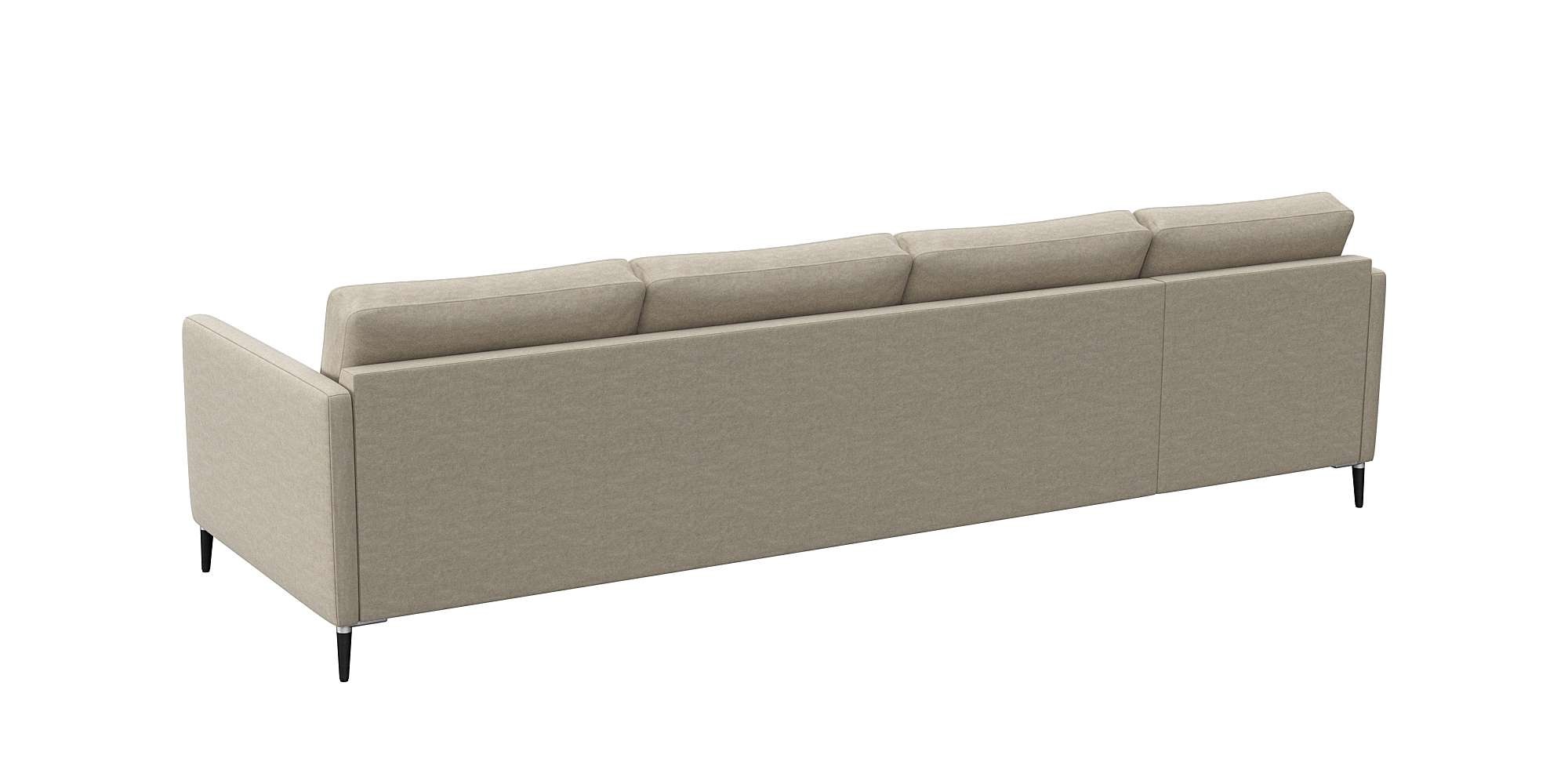 FLEXLUX Ecksofa »Fiore, L-Form«, schmale Armlehnen, Kaltschaum, Füße Alu+schwarz