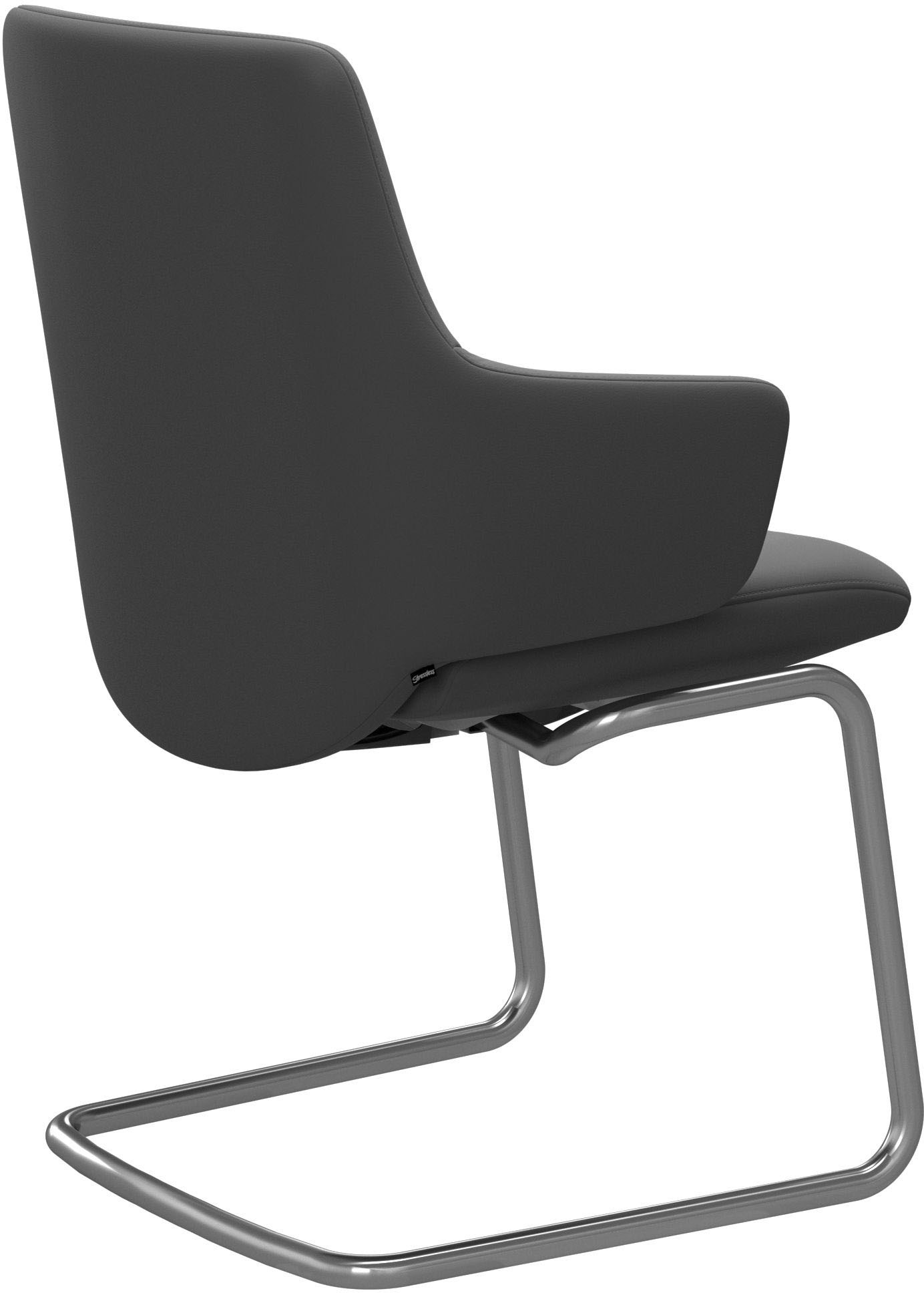 Stressless® Polsterstuhl »Laurel«, Leder BATICK, Low Back mit Armlehne, Größe L, mit Beinen aus Stahl in Chrom glänzend