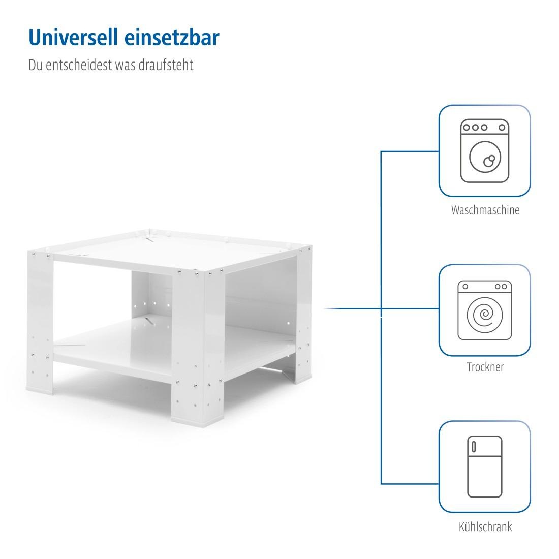 Xavax Unterbausockel »Sockel Untergestell 60 x 60 x 40cm Waschmaschine Trockner«, Hausgerätesockel verstellbar
