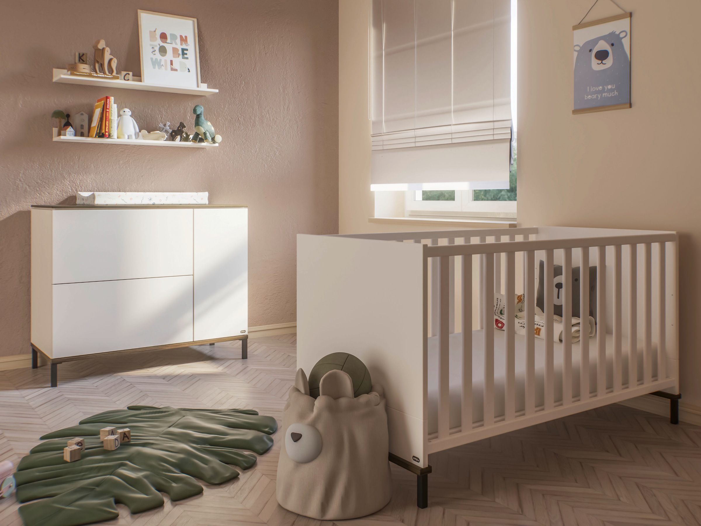 YUNY by PAIDI Babybett »LOVELY ALIV höhenverstellbar, umbaubar zum Juniorbett«, yuny by PAIDI