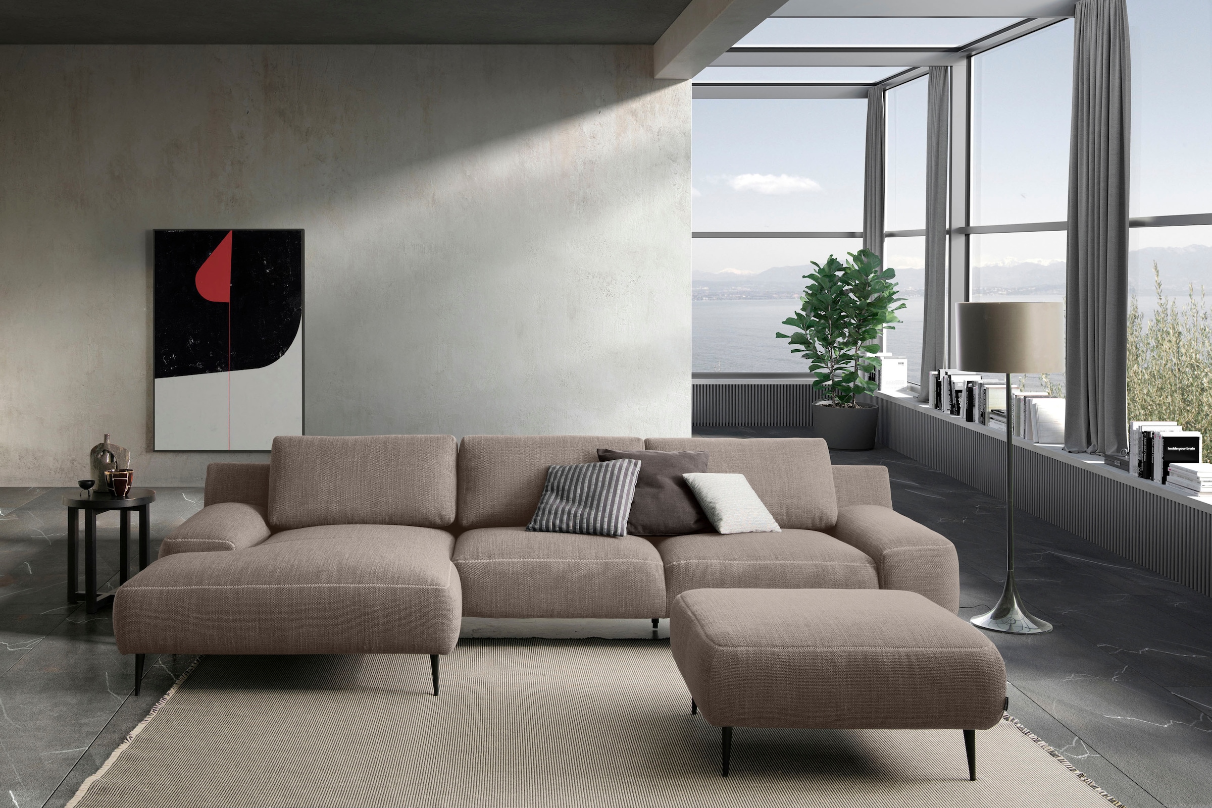 designwerk Ecksofa »Forma L-Form, zeitloses Designsofa mit aktuellem Fuß«, in hochwertiger Verarbeitung & tollem Sitzkomfort