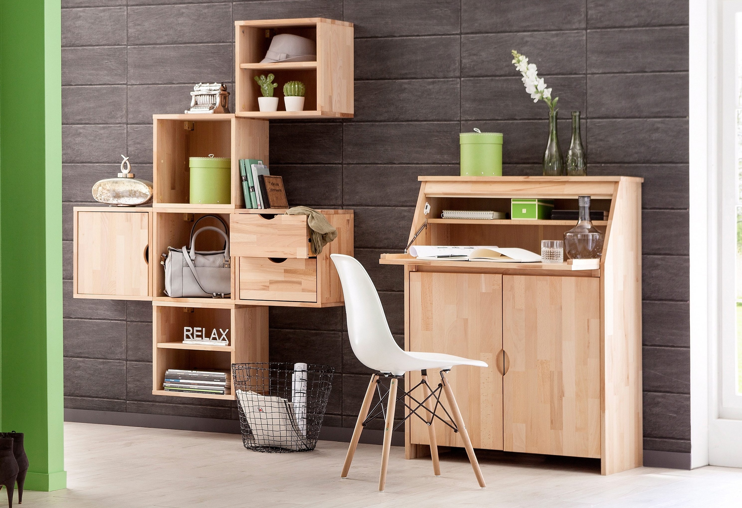 Home-Office-Tisch, im Breite Woltra Sekretär kompakter Massivholz, 83 kaufen »Luzern, Schreibtisch,«, Online-Shop cm
