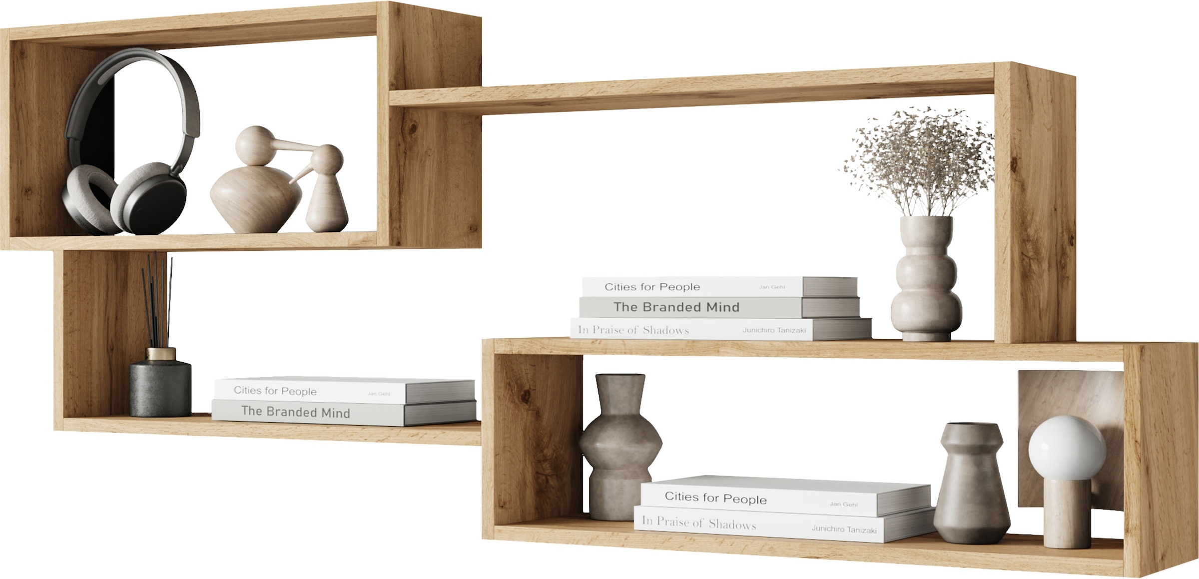 INOSIGN Wandboard »Wandregal Trio 005«, (1 St.), Ideal als Bücherregal, Dekoregal oder Ablage im Büro