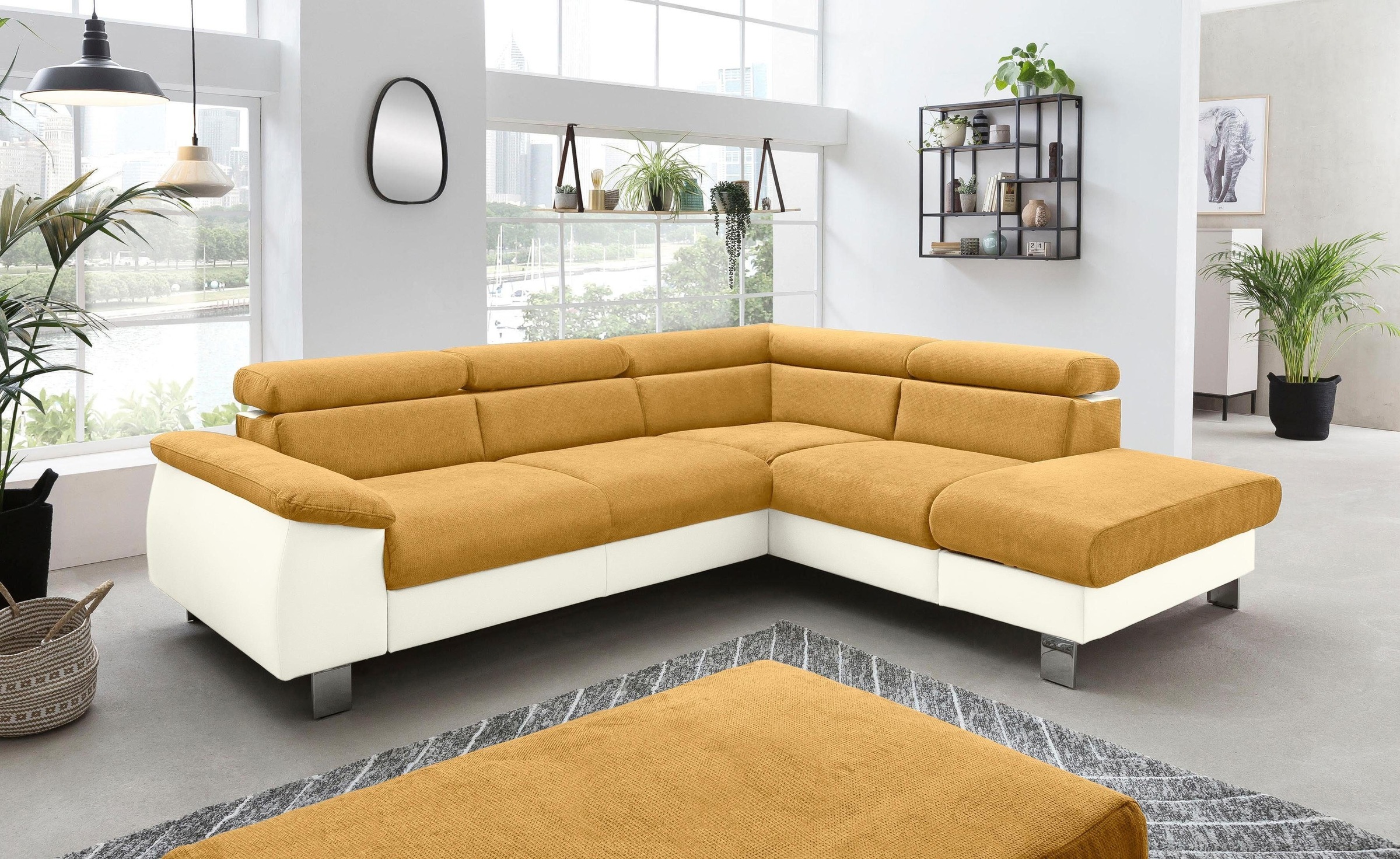 COTTA Polstergarnitur »Komaris L-Form«, (Set), Set bestehend aus: Ecksofa m günstig online kaufen