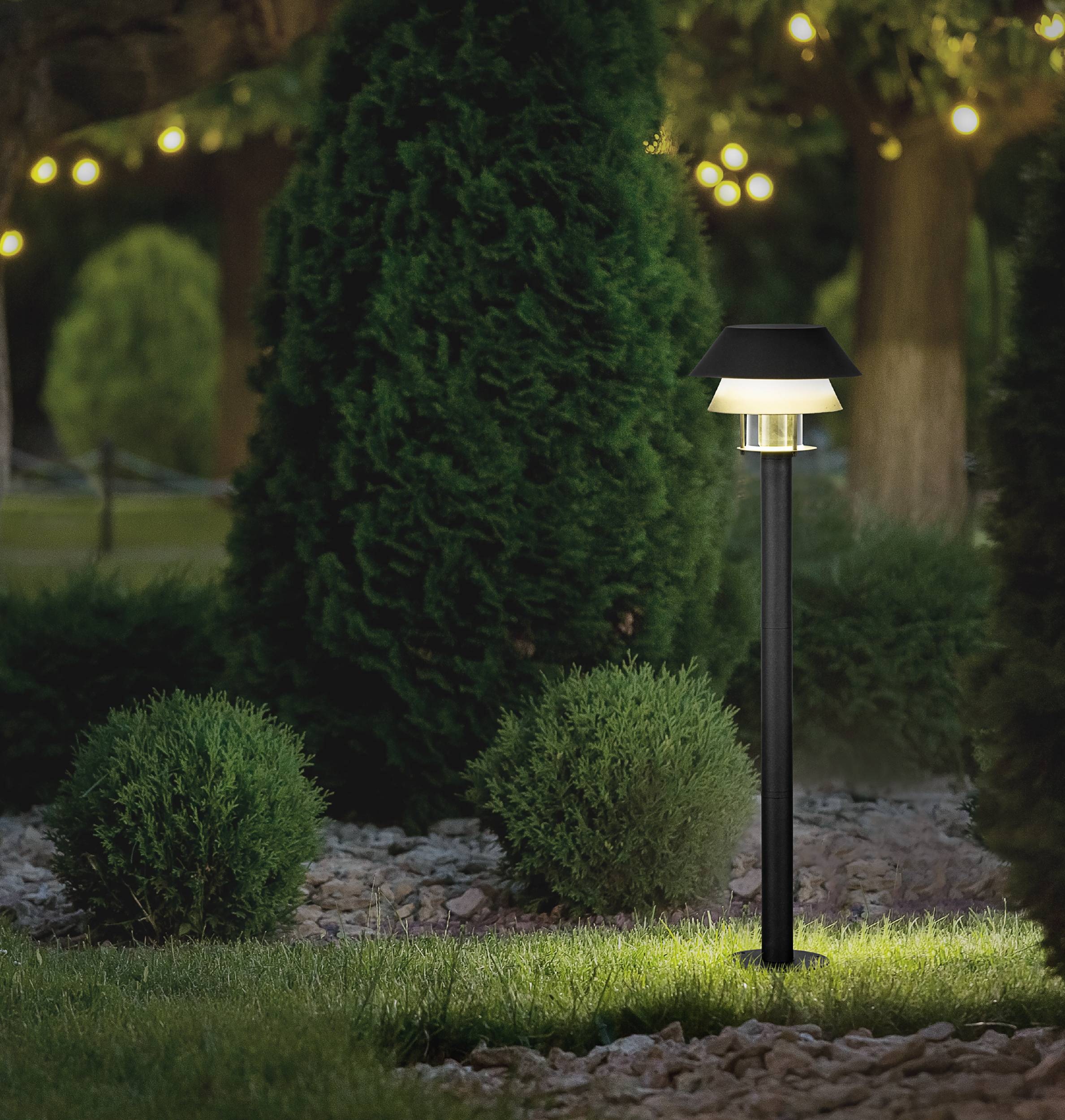 EGLO LED Außen-Stehlampe »Chappera Stehlampe, Außenleuchte aus Metall und Glas, E27, IP65, Lampe« E27 1 Stk. Stehleuchte - H80 x Ø22 cm - schwarz, weiß - 1X40W exkl.