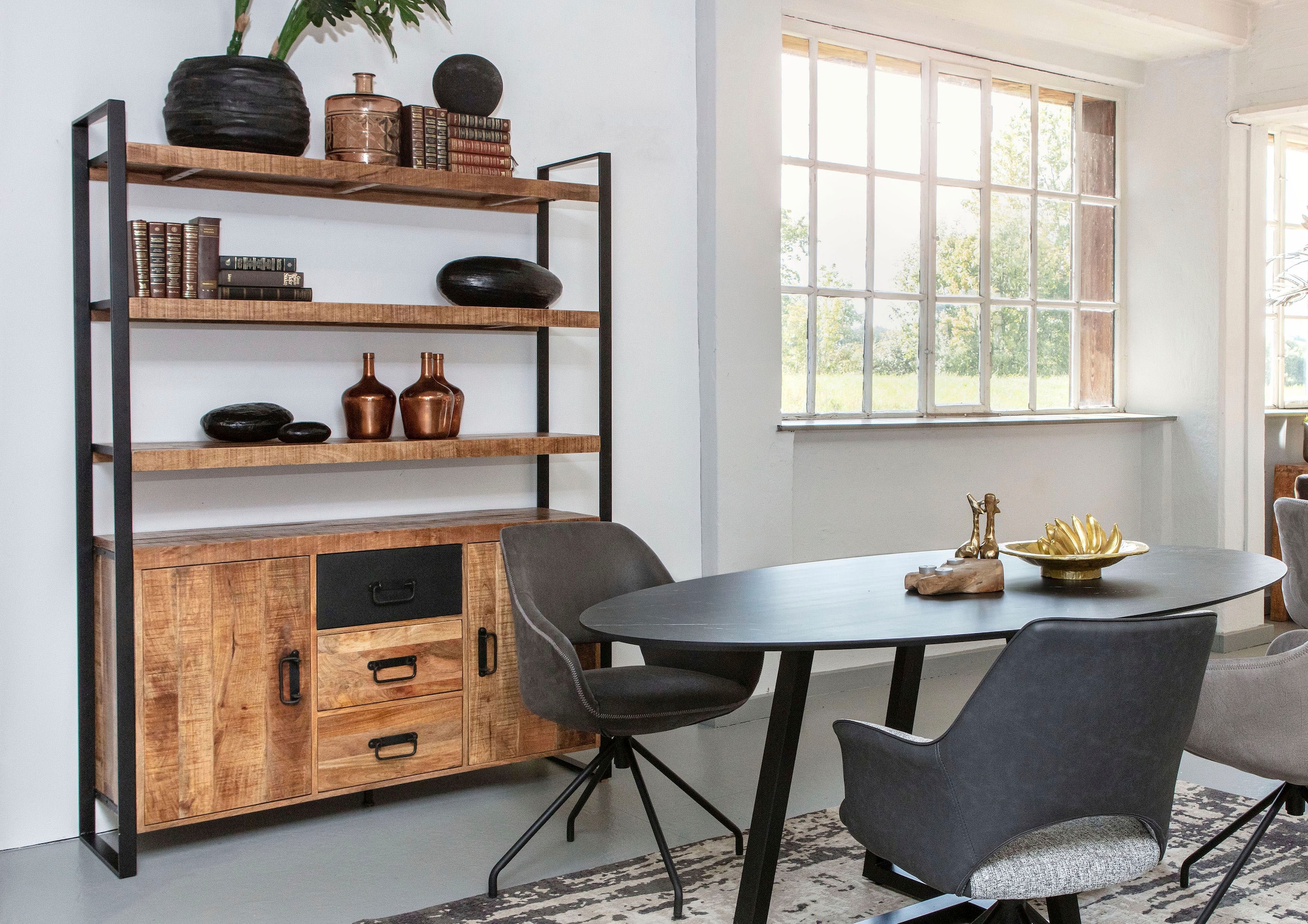 Gutmann Factory Sideboard »Warehouse«, Kommode mit Regal in Vintage Optik