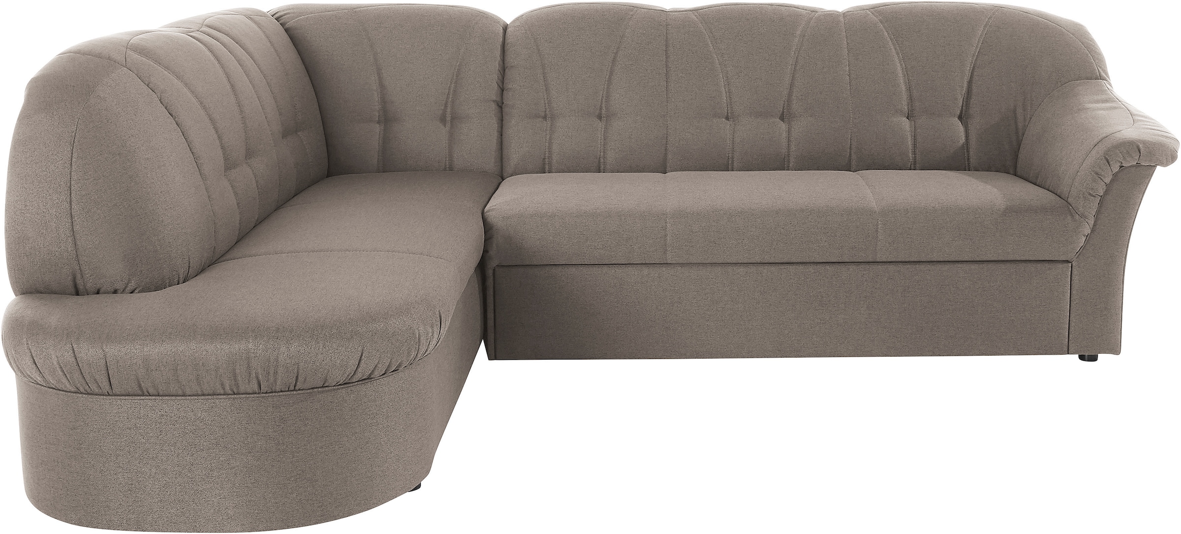 DOMO collection Ecksofa »Pegnitz, elegante Rückensteppung, zeitlose Formensprache, L-Form«, wahlweise mit Bettfunktion