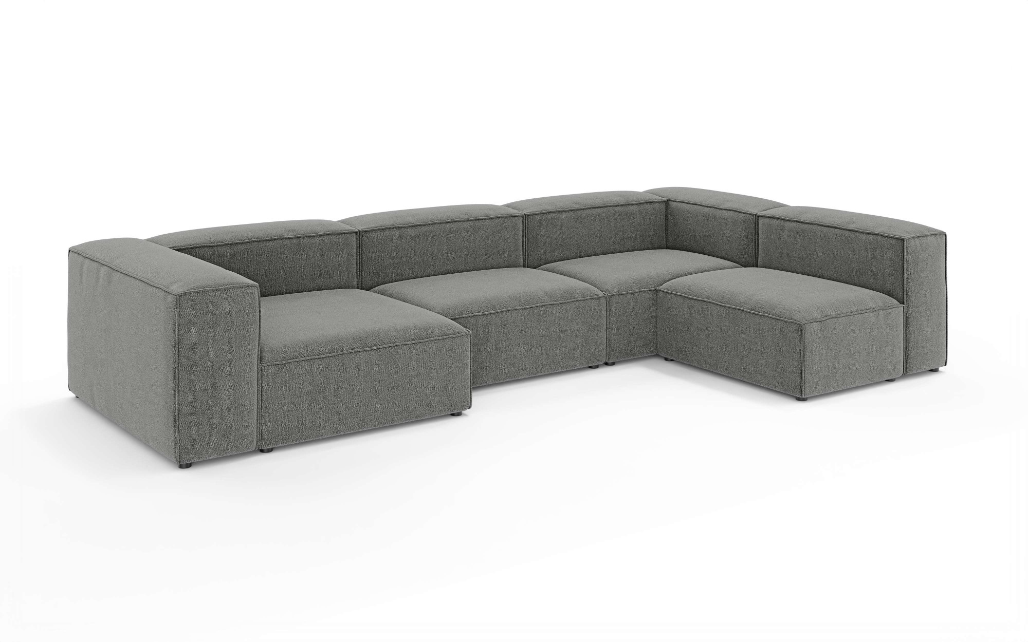 INOSIGN Wohnlandschaft »HAILY U-Form mit Ottomane links/rechts, Maße B/T/H: 360/200/72 cm«, als Modul oder separat verwendbar, für individuelle Zusammenstellung