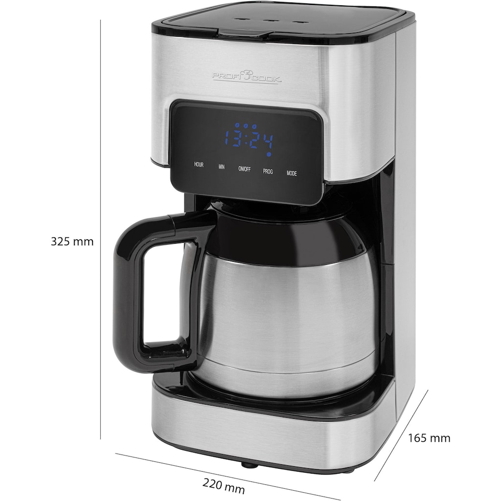 ProfiCook Filterkaffeemaschine »PC-KA 1191«, 1,2 l Kaffeekanne, Papierfilter, 1x4