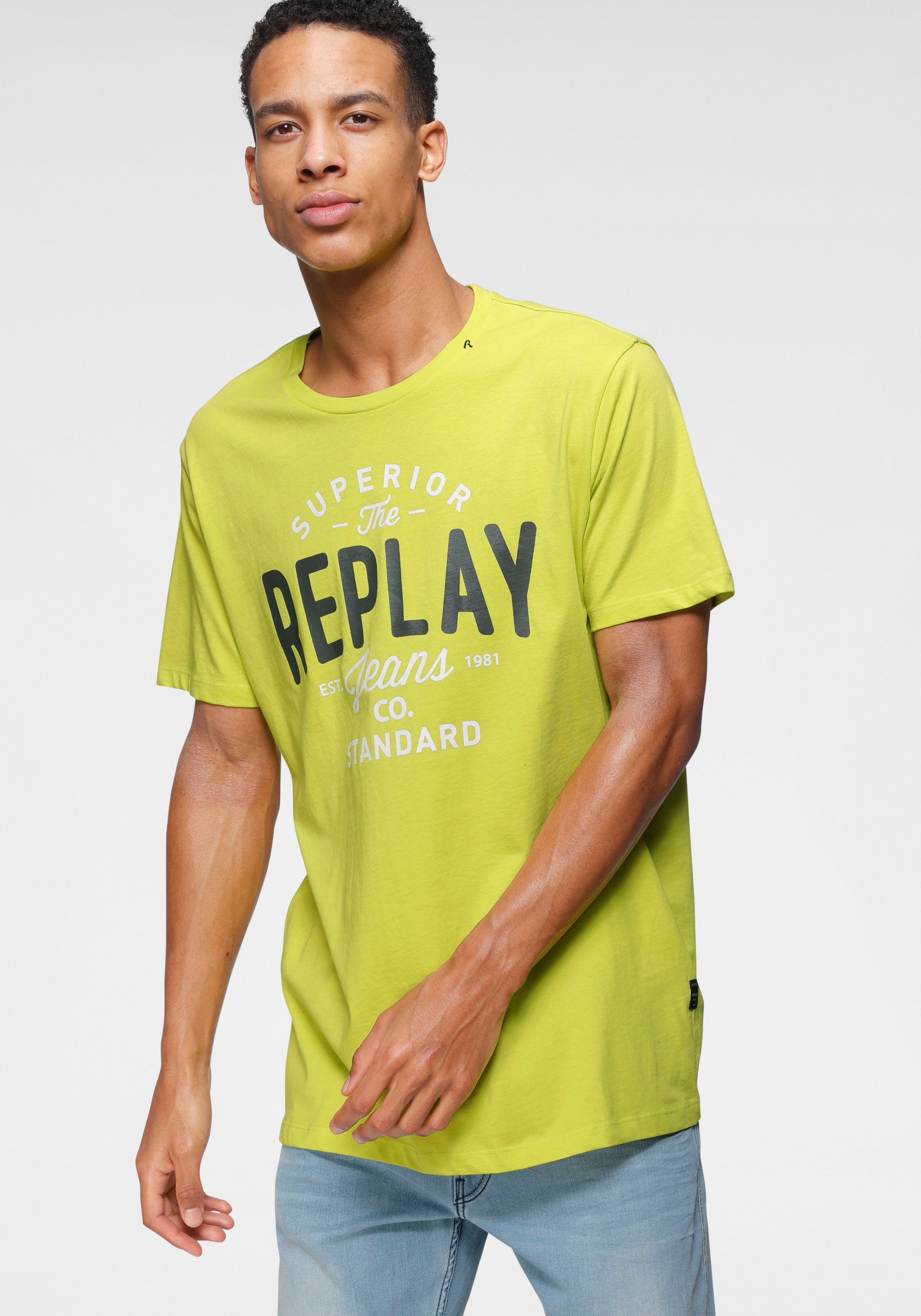 Replay T-Shirt, mit Markendruck günstig 