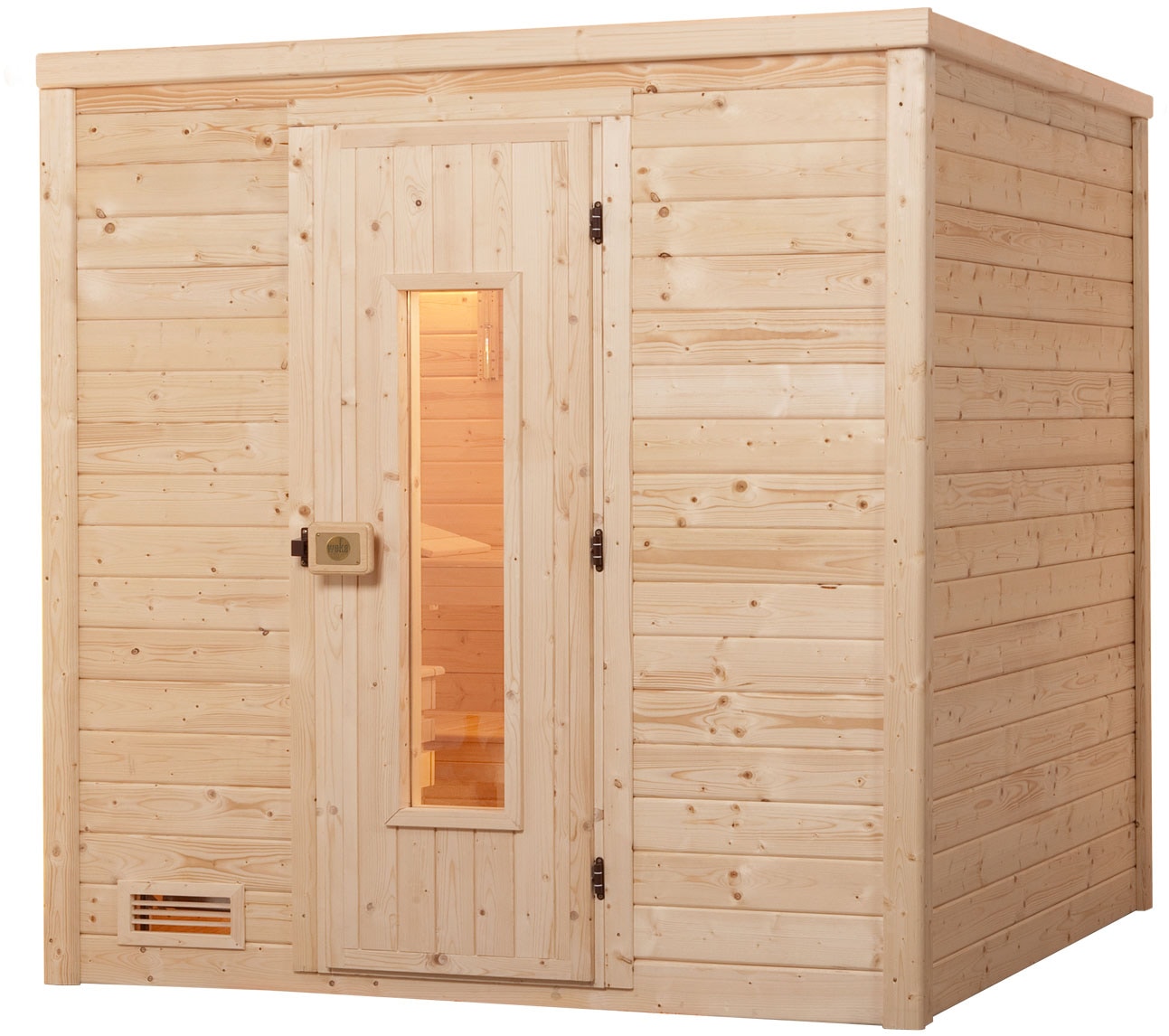 weka Sauna »Massivholzsauna BERGEN 1.8«, Blockbohlen, naturbelassenes Fichtenholz