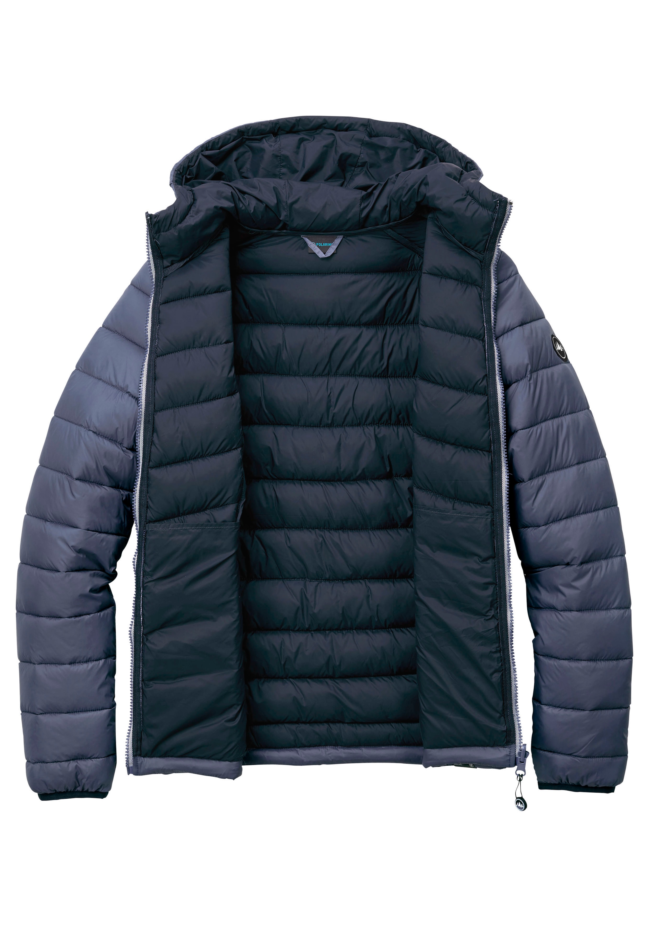 Polarino Steppjacke mit Kapuze Übergangsjacke für kühle Tage,  aus leichtem Webmaterial