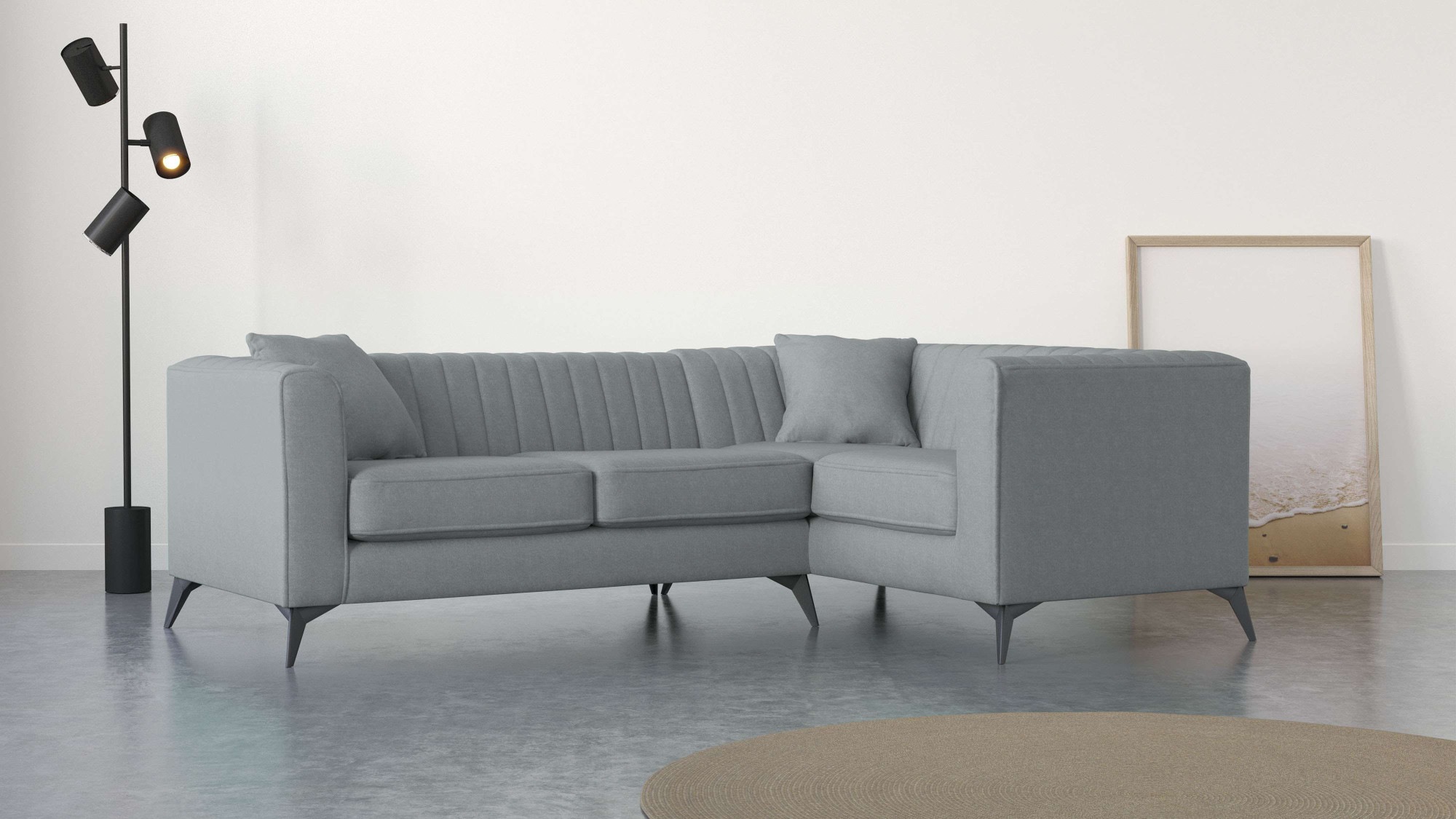 Places of Style Ecksofa »MATTHEW L-Form ideal für kleine Räume, Maße B/T/H: günstig online kaufen