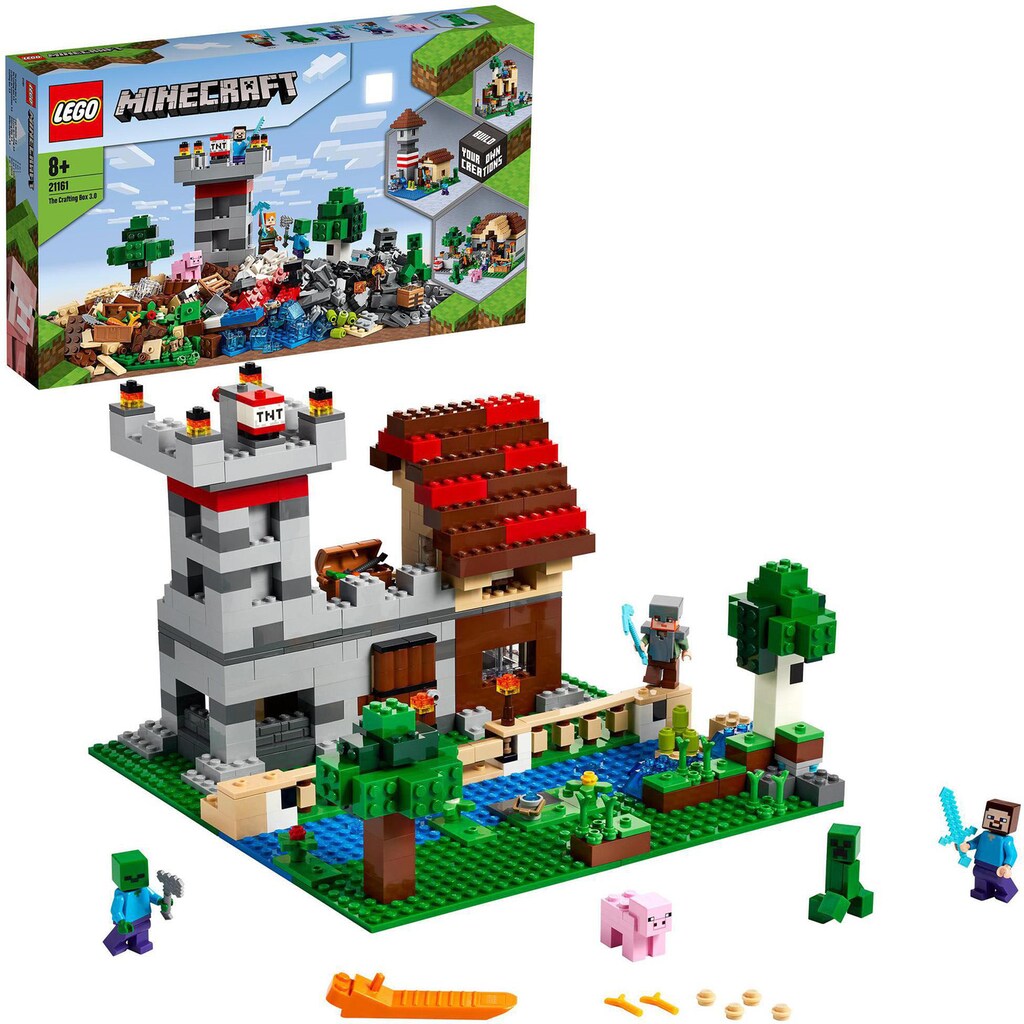 LEGO® Konstruktionsspielsteine »Die Crafting-Box 3.0 (21161), LEGO® Minecraft™«, (564 St.), Made in Europe