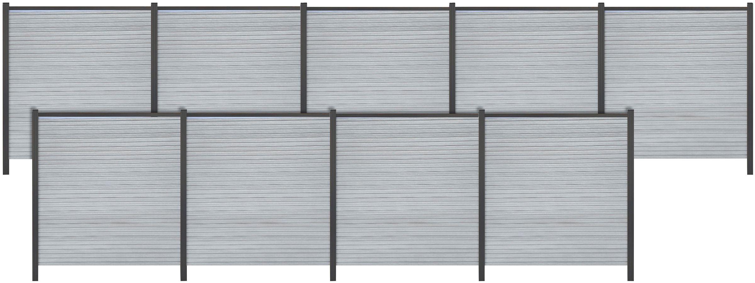 TETZNER & JENTZSCH Sichtschutzelement »WARREN 7« pflegeleicht, coextrudierte Oberfläche, Design-Oberfläche weißgrau 0