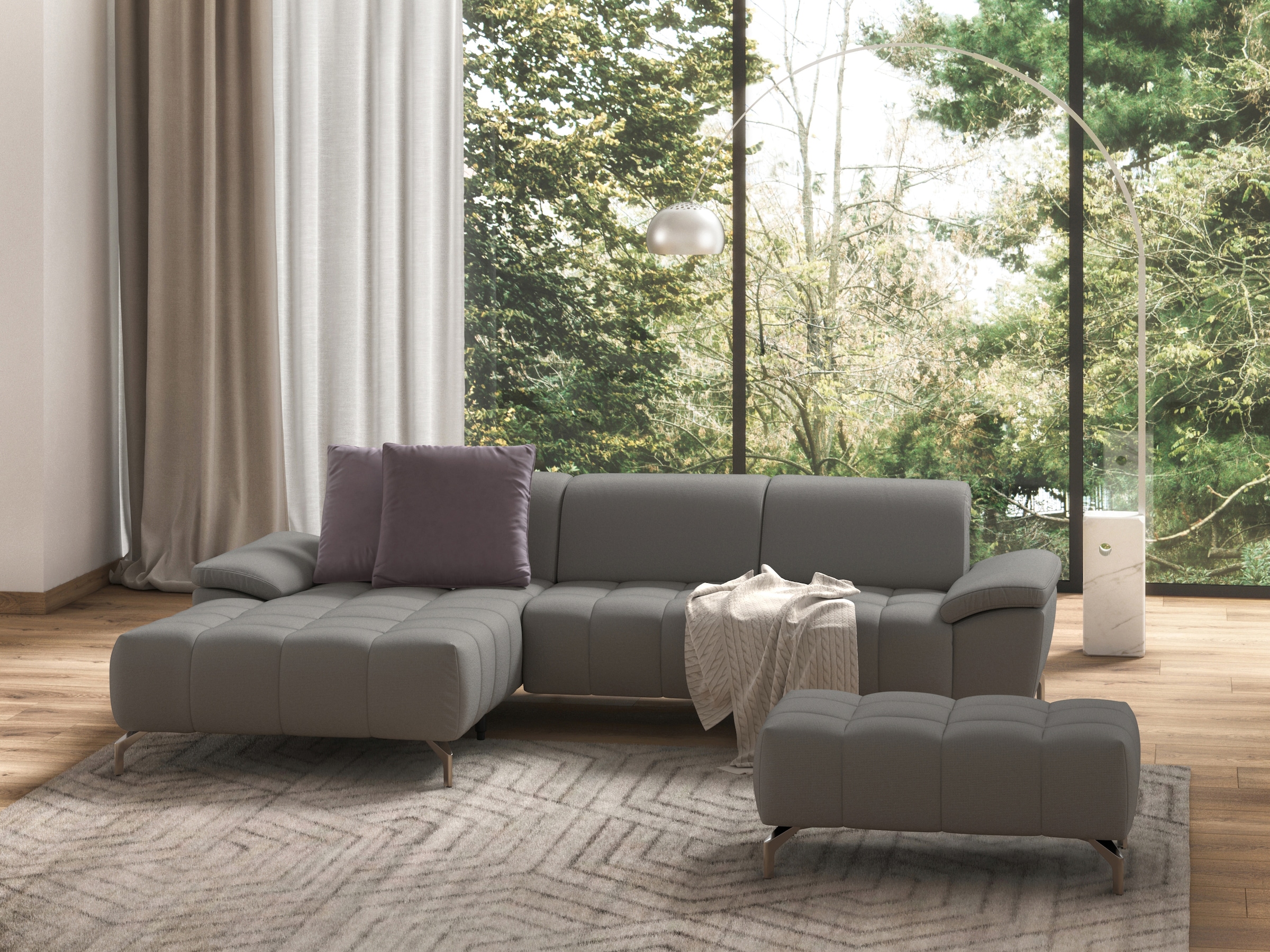 sit&more Hocker »Cool«, mit silberfarbenen Füßen