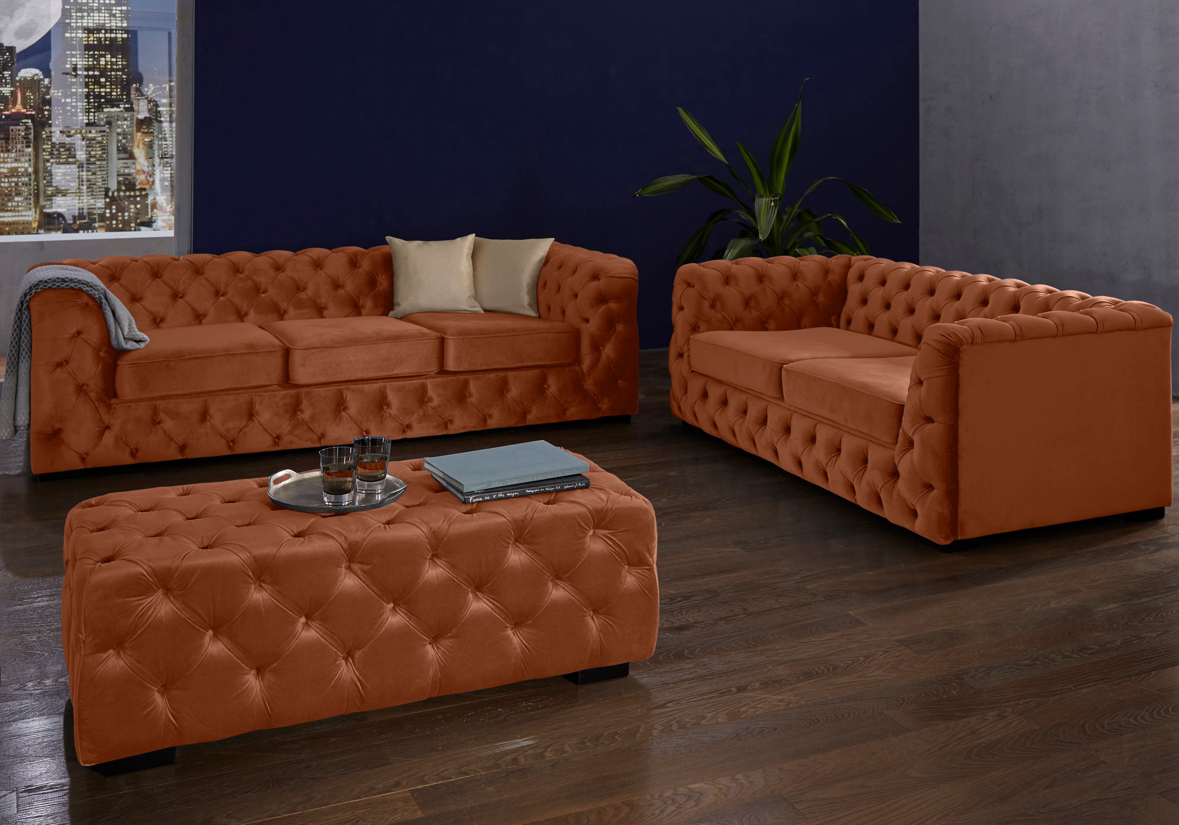 Guido Maria Kretschmer Home&Living Chesterfield-Sofa »Kalina«, mit klassischer Chesterfield-Knopfheftung