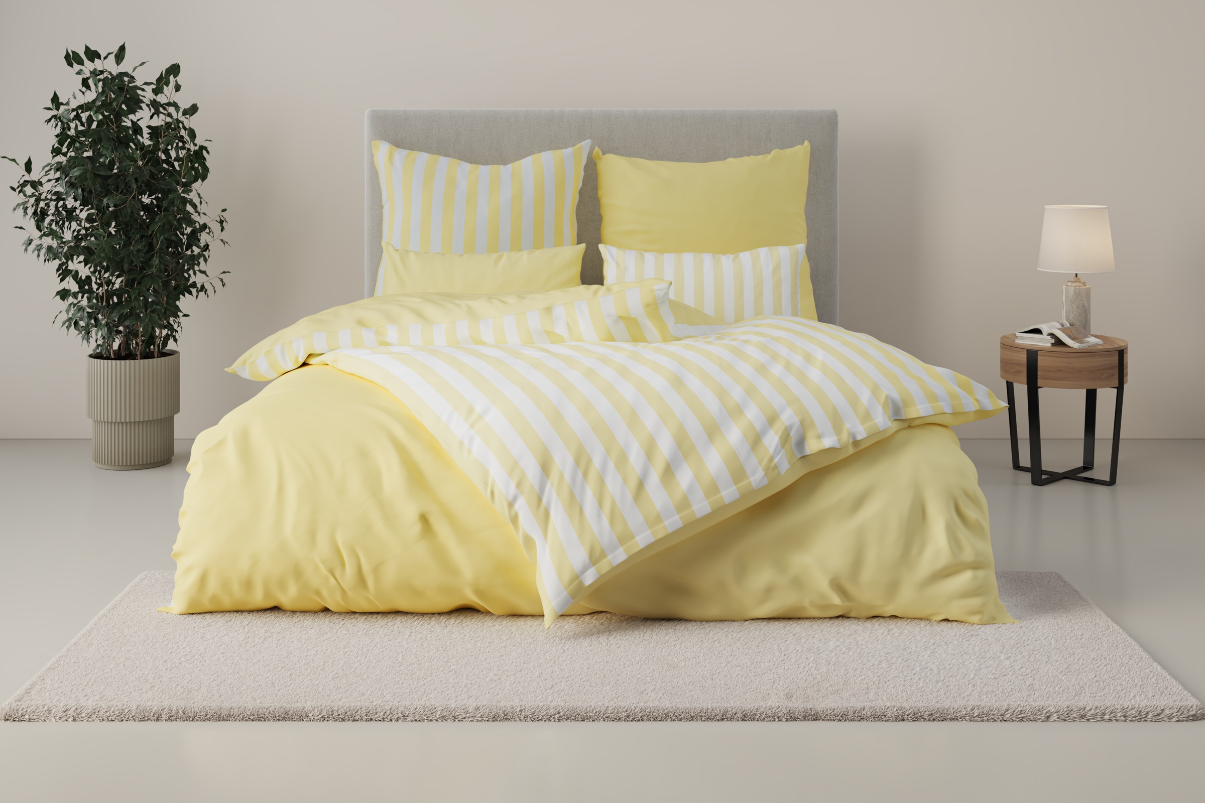 andas Wendebettwäsche »Greta« 2 Stk. tlg. Bettwäsche mit Streifen in versch günstig online kaufen
