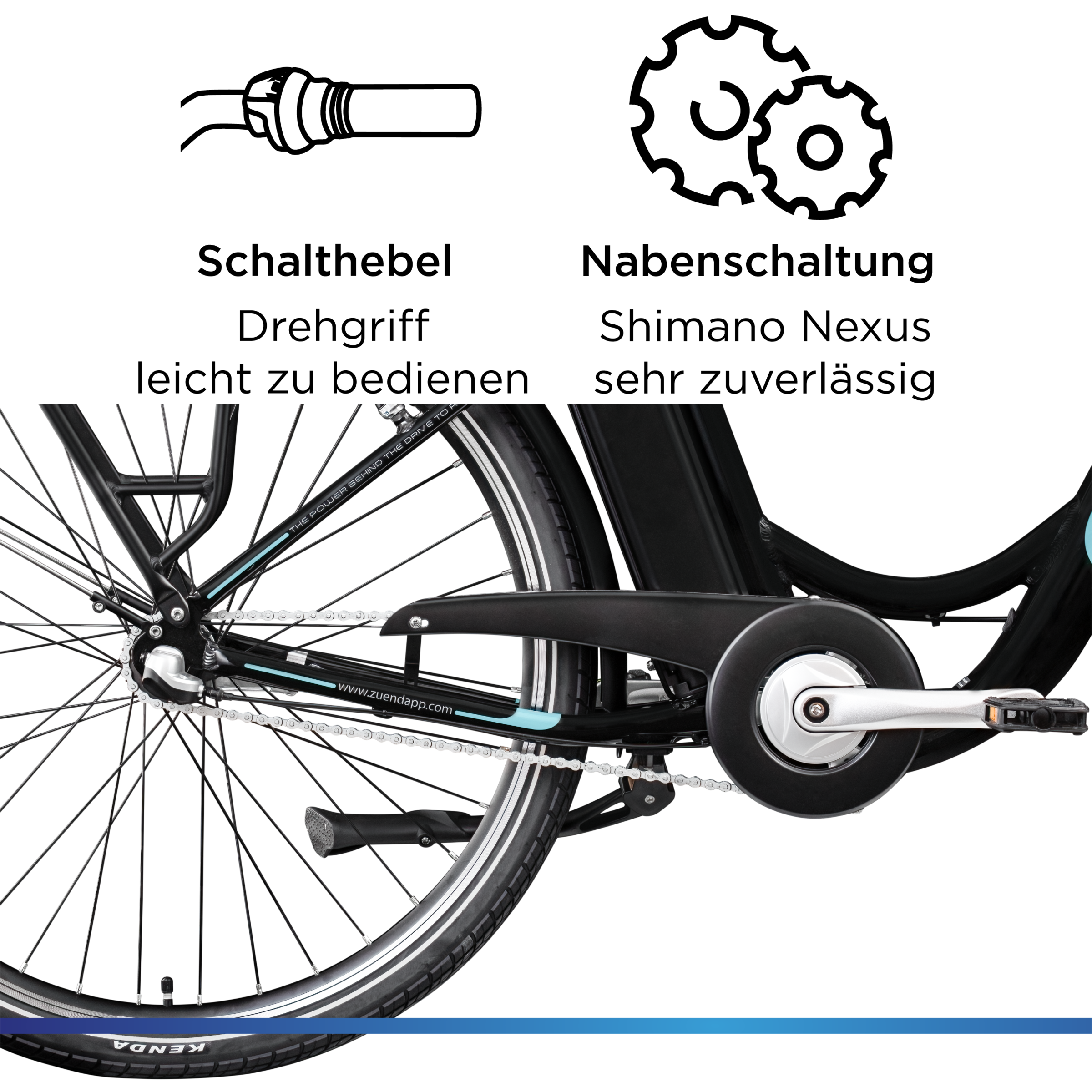 Zündapp »Z510« 3 Gang Shimano Nexus  SC-3C41 Schaltwerk Nabenschaltung Frontmotor 250 W Pedelec, Elektrofahrrad für Damen u. Herren