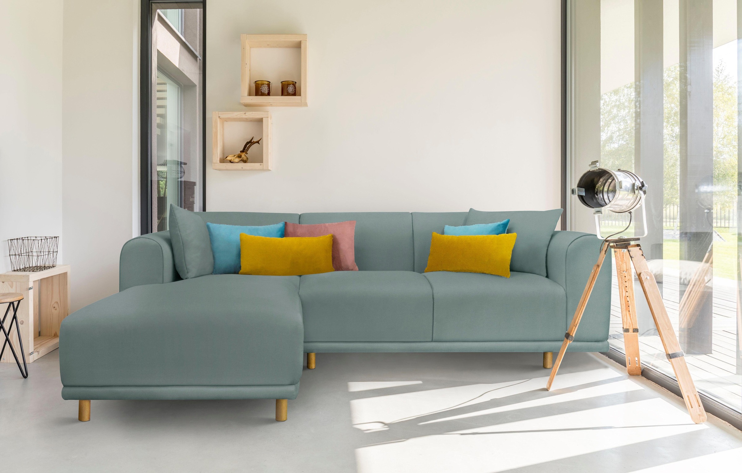 OTTO home Ecksofa »Maroon L-Form« in skandinavischem Design, mit losen Kiss günstig online kaufen