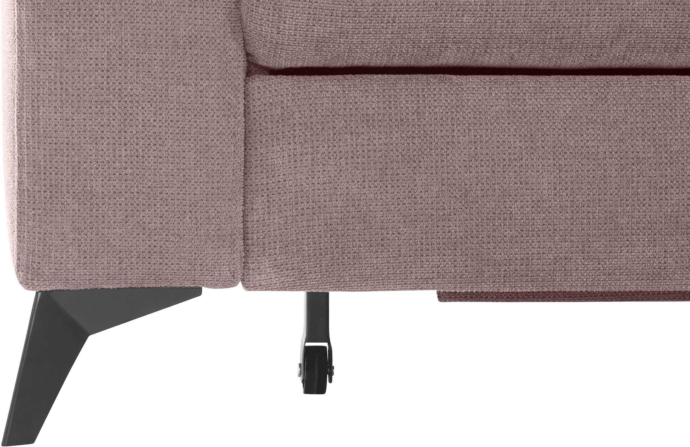 Places of Style Ecksofa »Lolland L-Form«, Wahlweise mit Bettfunktion und Stauraum, auch mit abwischbarem Bezug