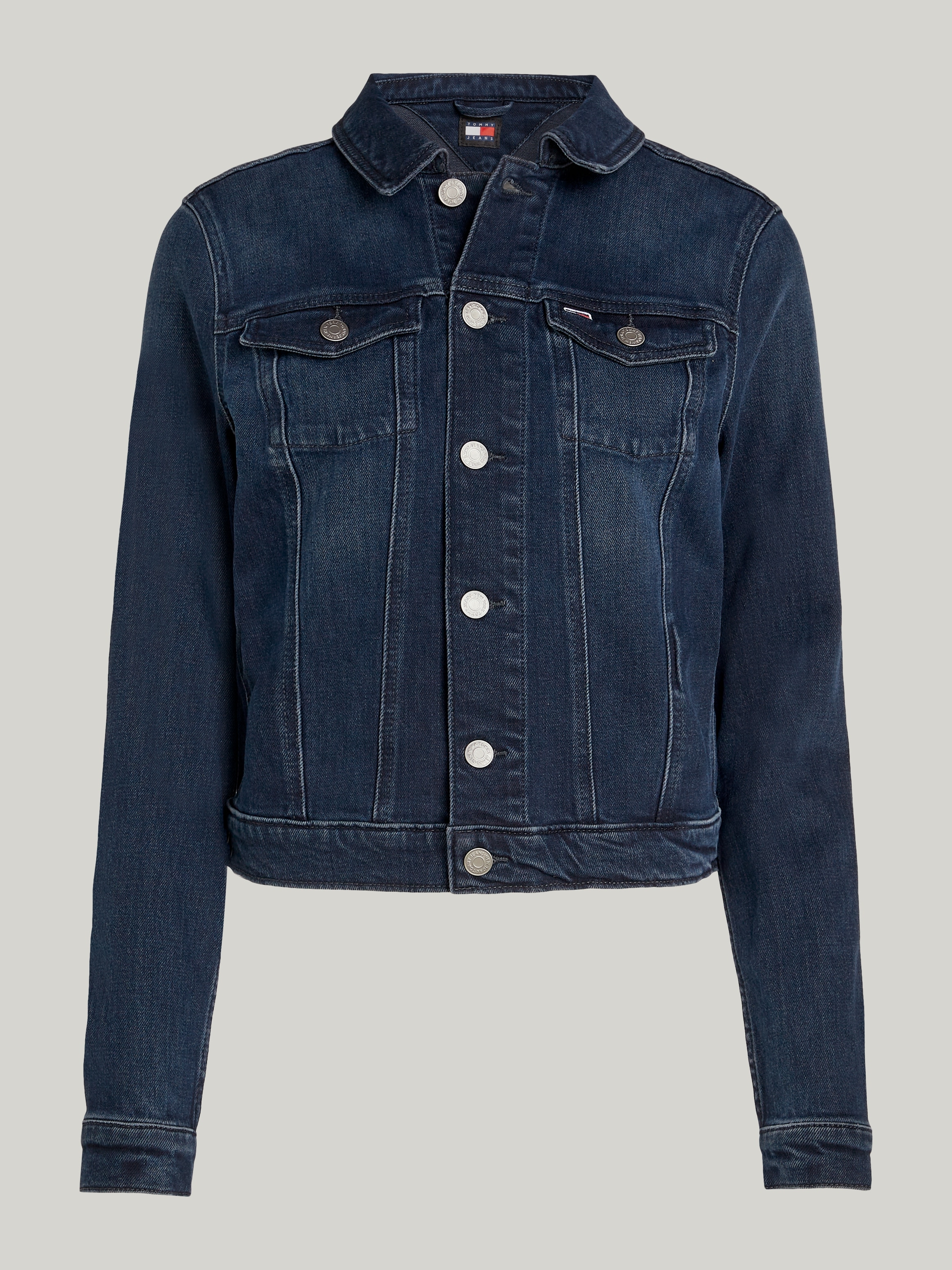 Tommy Jeans Jeansjacke »VIVIANNE SKN JACKET CH8168«, mit Tommy Jeans Flagge