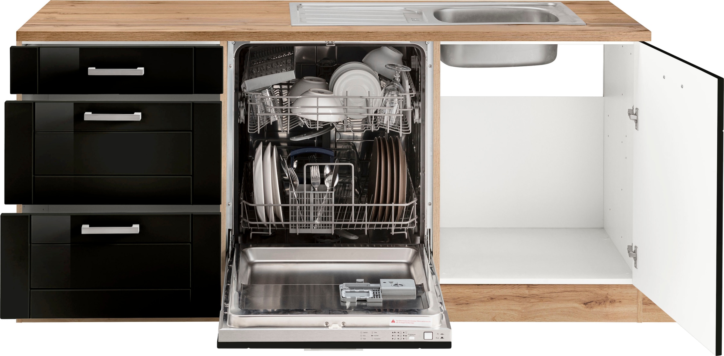 KOCHSTATION Winkelküche »KS-Tinnum«, mit E-Geräten, Stellbreite 240/270 cm