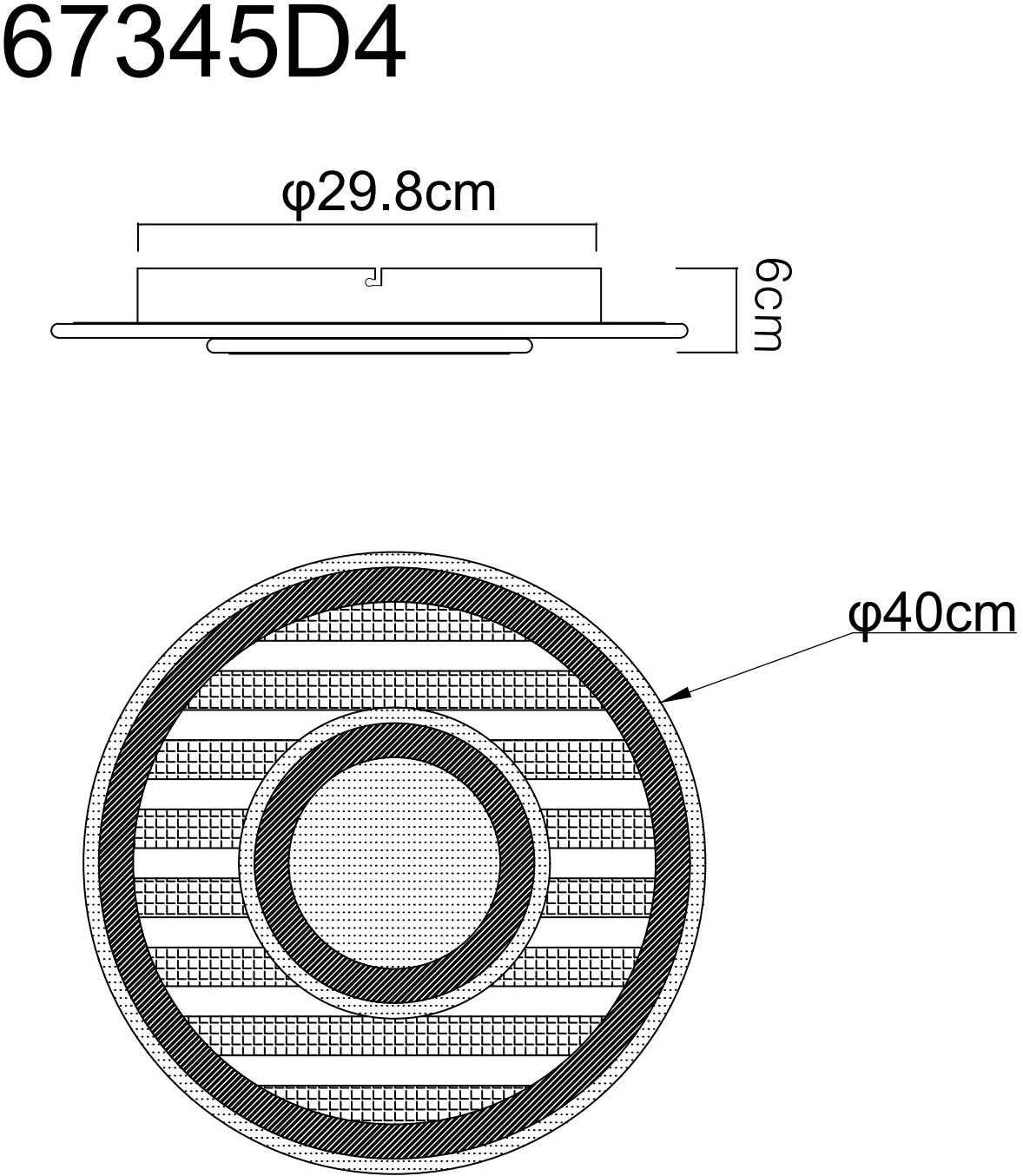 GLOBO LIGHTING LED Deckenleuchte »WOODY« LED-Modul 1 Stk. Warmweiß Deckenlampe, Wohnzimmer, Schlafzimmer, Design Lampe
