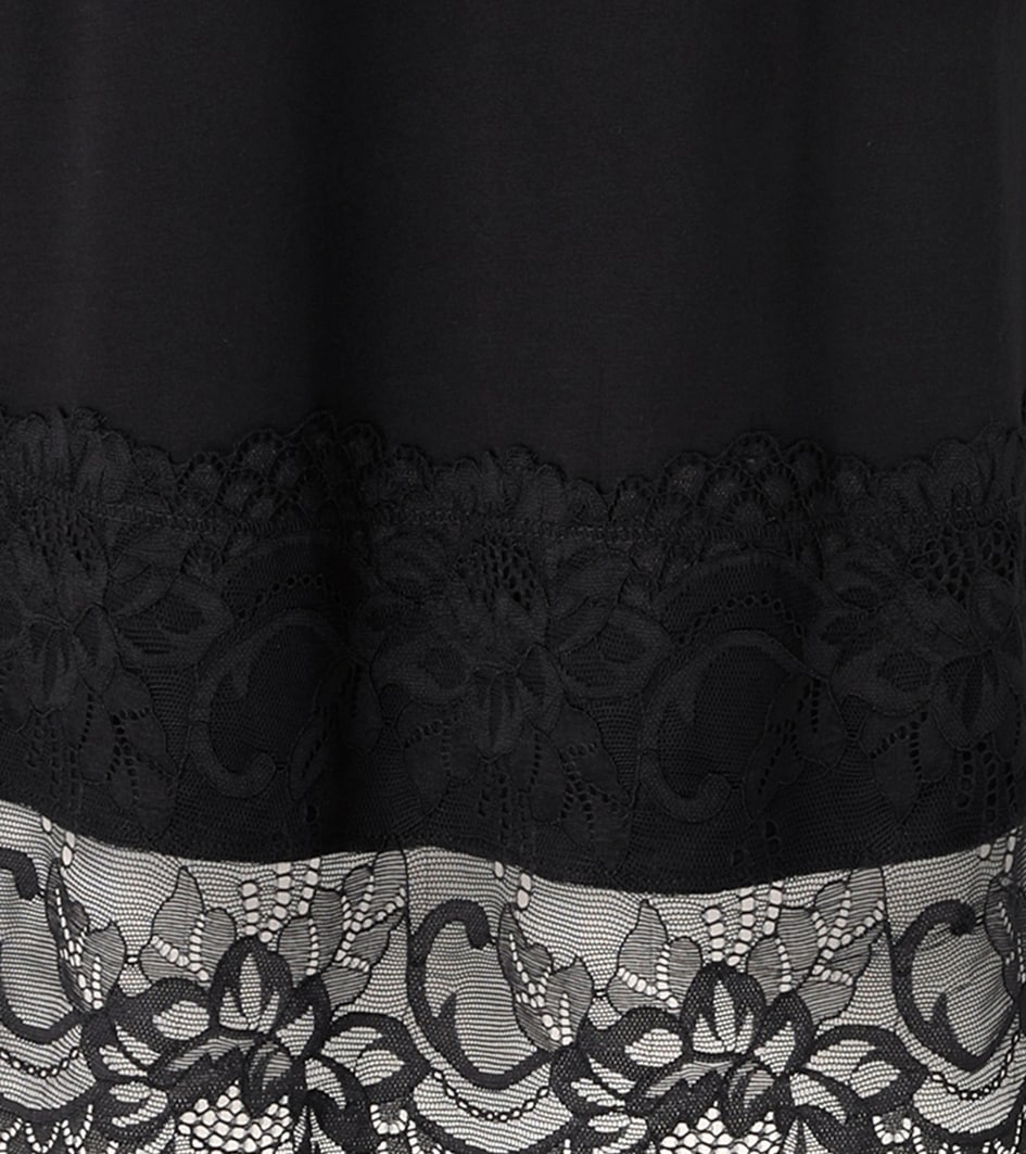 Aniston PLUS Spitzenshirt mit Trendige Spitze am Saum - NEUE KOLLEKTION