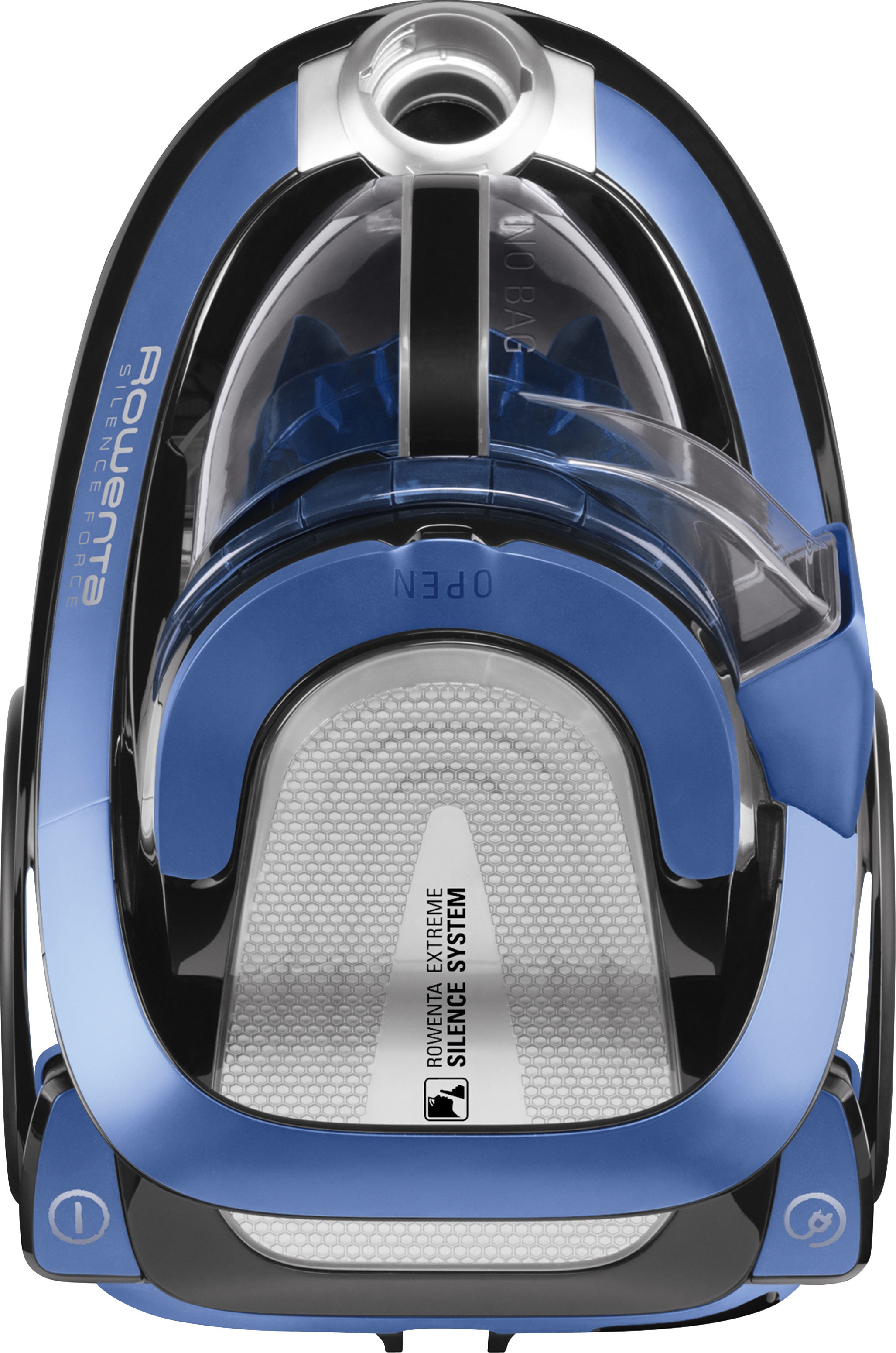 Rowenta Bodenstaubsauger »Silence Force Cyclonic Animal, beutellos, 550 W, Zyklon-Technologie,«, 550 W, beutellos, 2,5L Staubbehälter, Tragegriff, kompakt & leise, schwarz/blau, RO7690