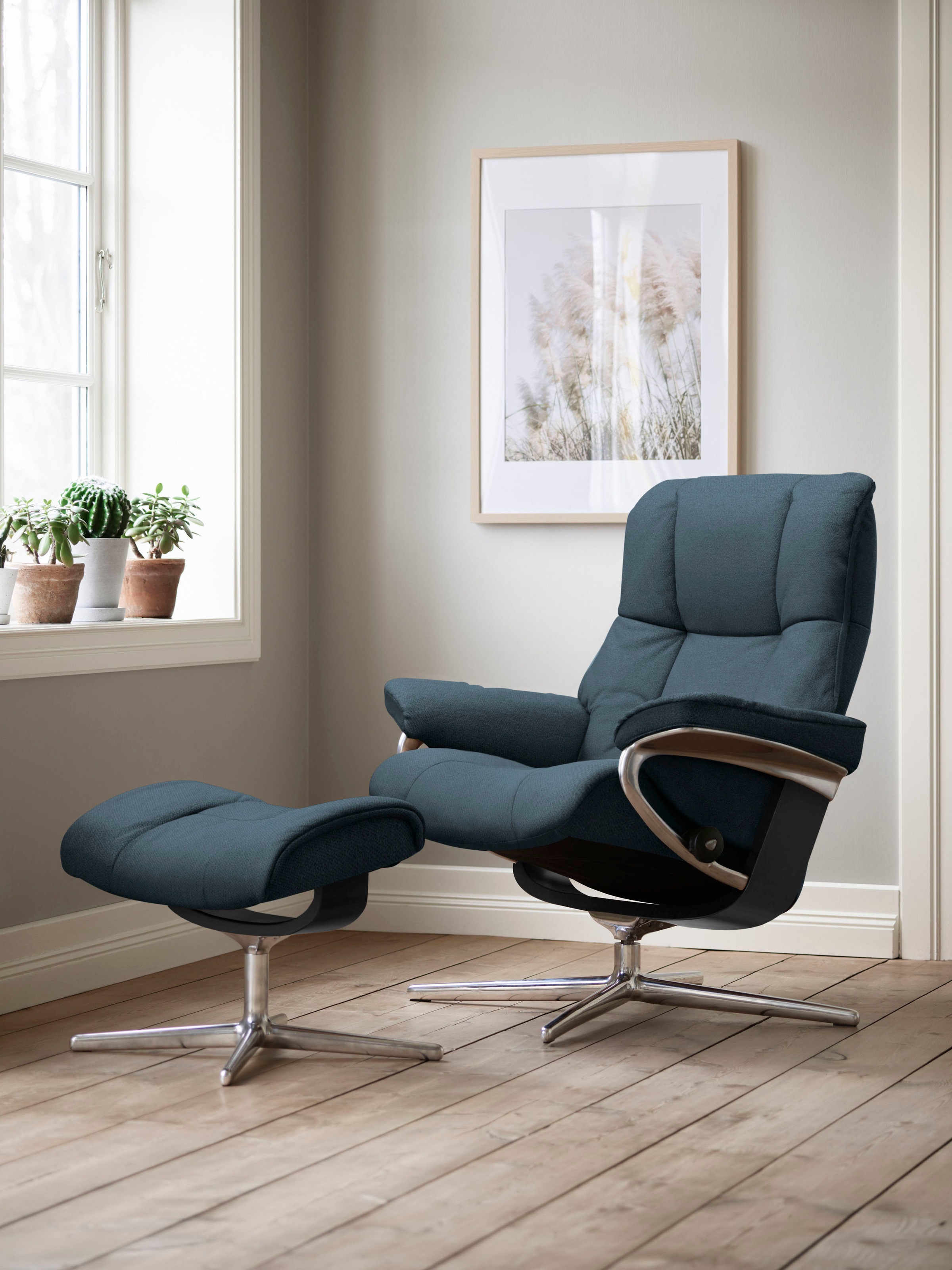 Stressless® Fußhocker »Mayfair«, mit Cross Base, Größe S, M & L, Holzakzent Schwarz
