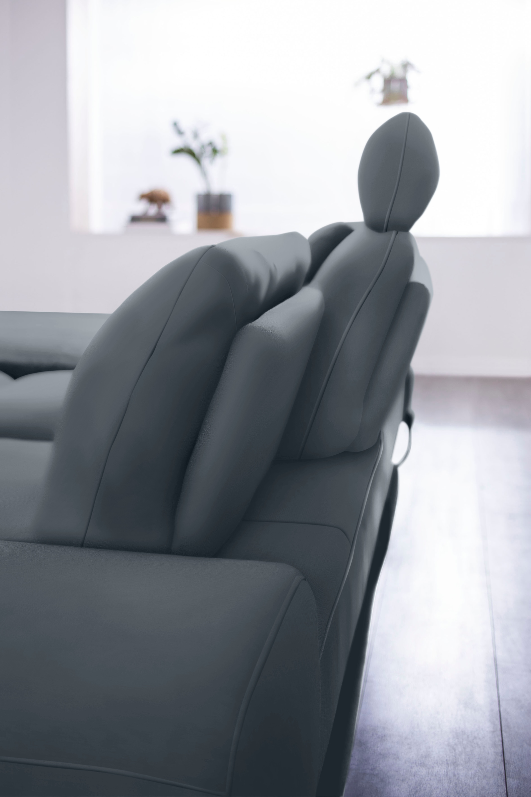 W.SCHILLIG Ecksofa »valentinoo, Designsofa, bequem, elegant und zeitlos, L-Form«, (Set), inklusive Hocker, mit Sitztiefenverstellung, Breite 299 cm