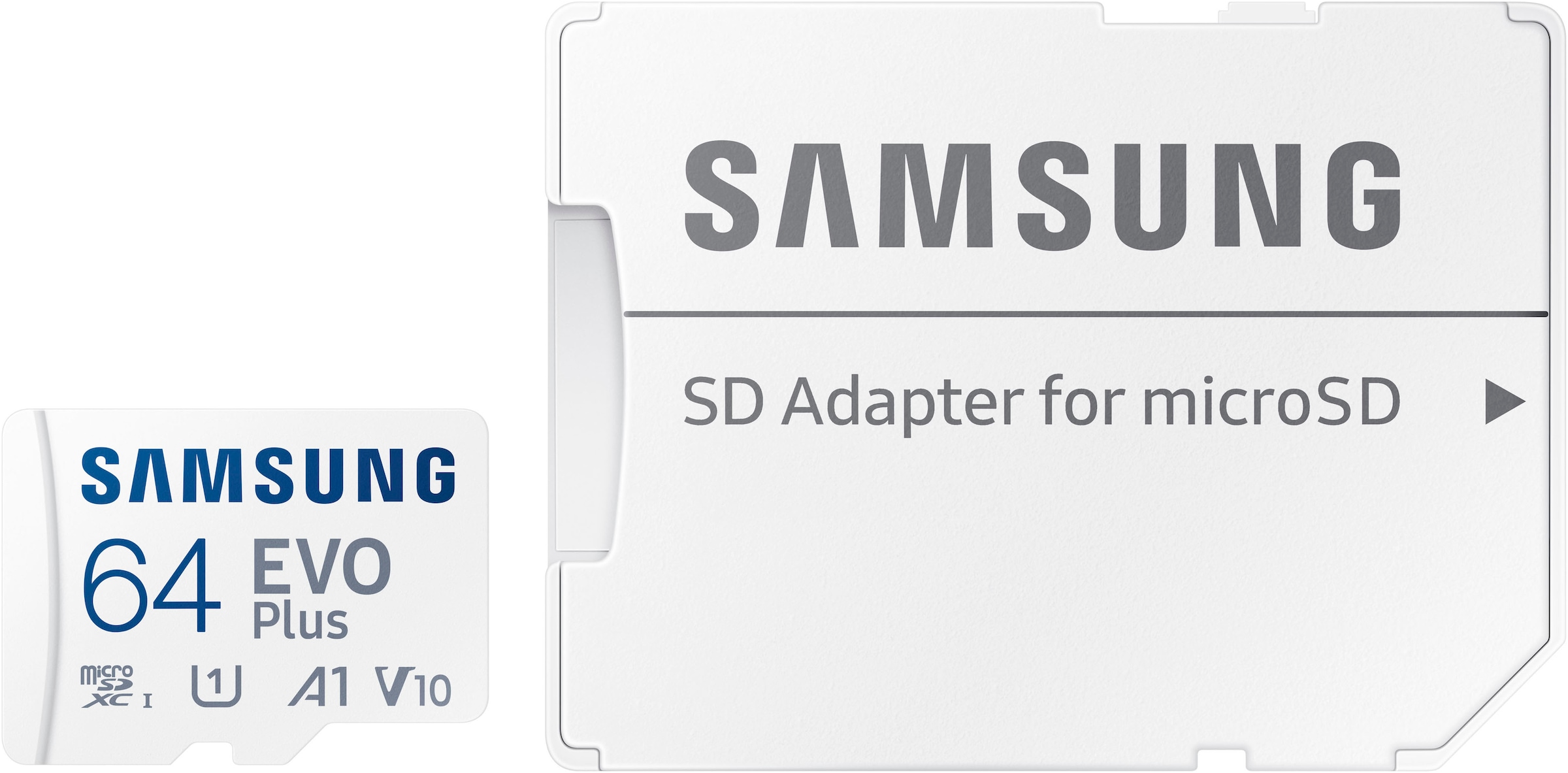 Samsung Speicherkarte »EVO Plus (2024) inkl. SD-Adapter« (64 GB Video Speed Class 30 (V30)/UHS Speed Class 3 (U3) 160 MB/s Lesegeschwindigkeit)