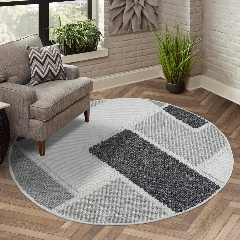 Carpet City Teppich »LINDO 8877«, rund, 11 mm Höhe, Kurzflor, Hochtief-Must günstig online kaufen