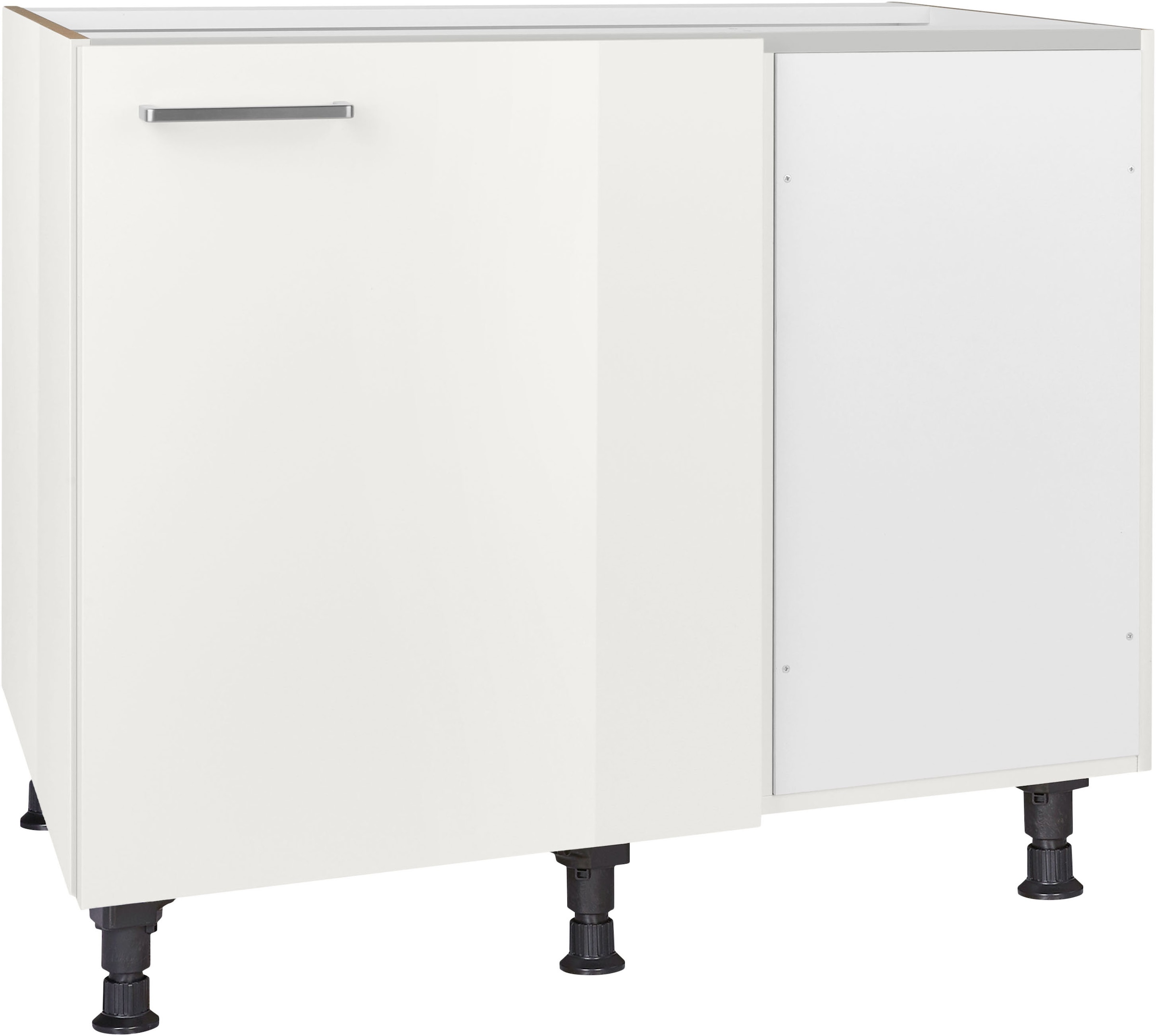 nobilia® Eckunterschrank »"Flash", vormontiert« mit höhenverstellbaren Sockelfüßen, Breite 100 cm