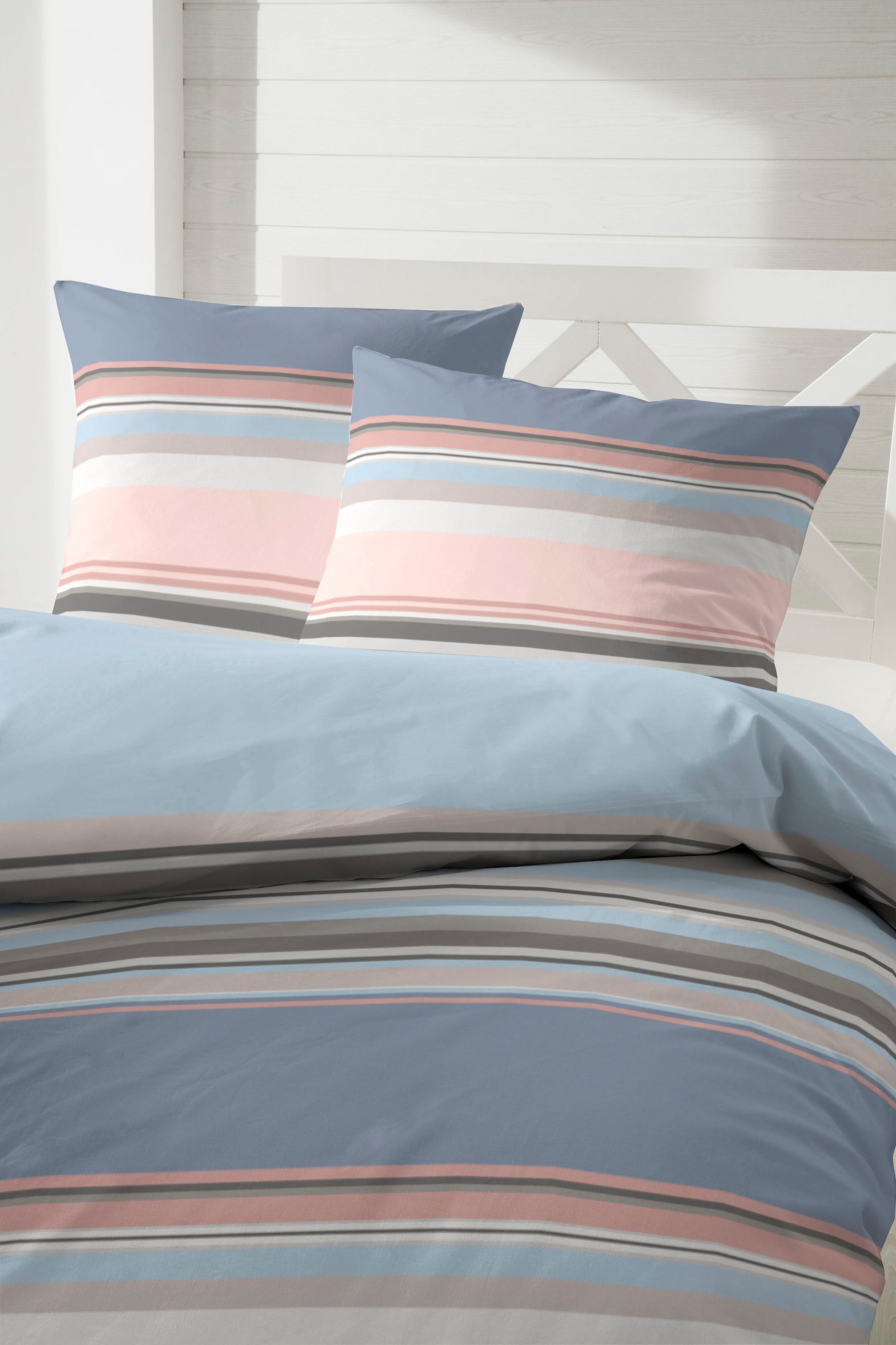 Primera Bettwäsche »Cleanstripe«, mit herbstlichen Farben, aus Edelflanell
