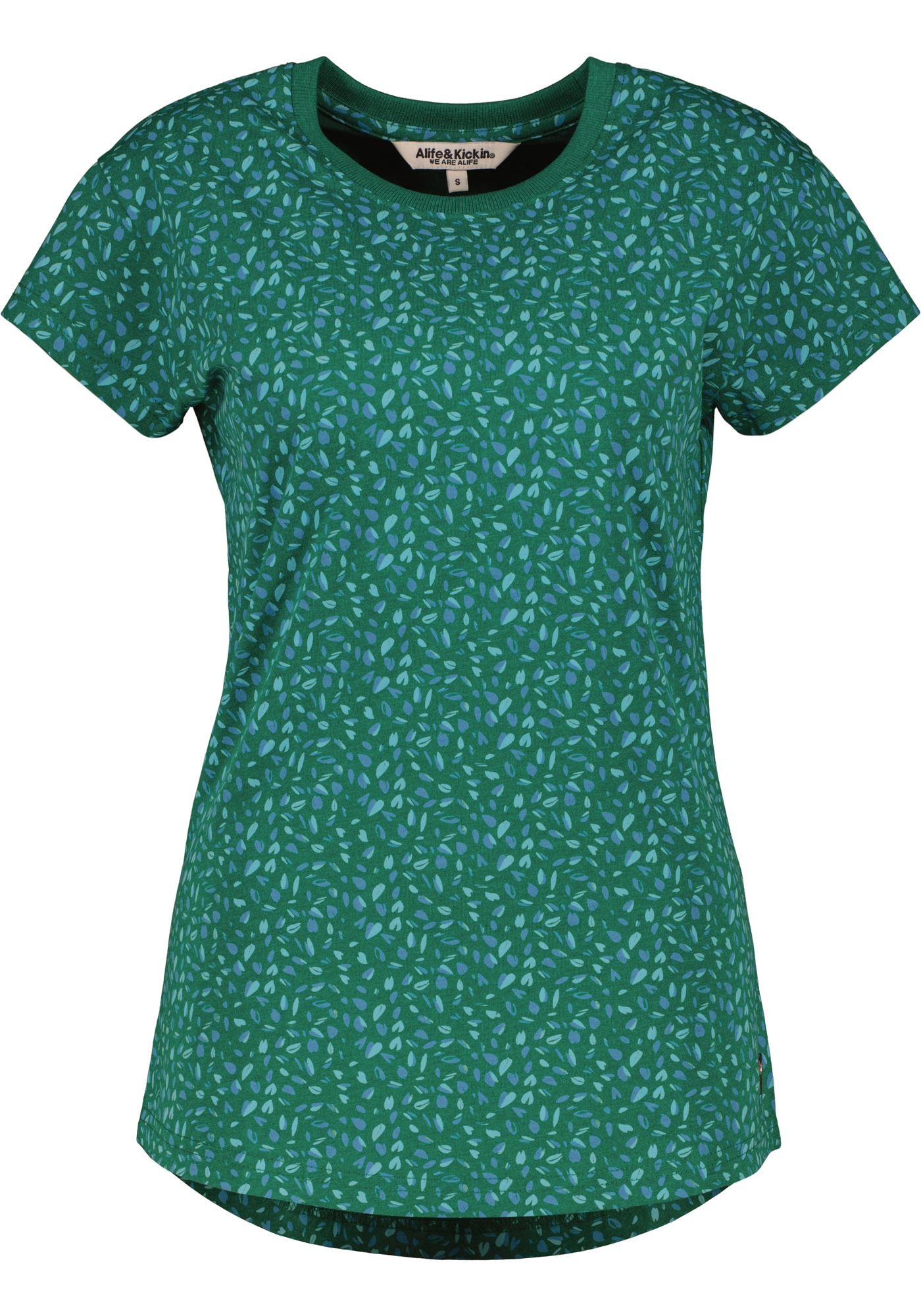 Alife & Kickin Rundhalsshirt »FelinaAK B« modisches Basic-Shirt mit Rundhals-Ausschnitt, rundem Saum und allover
