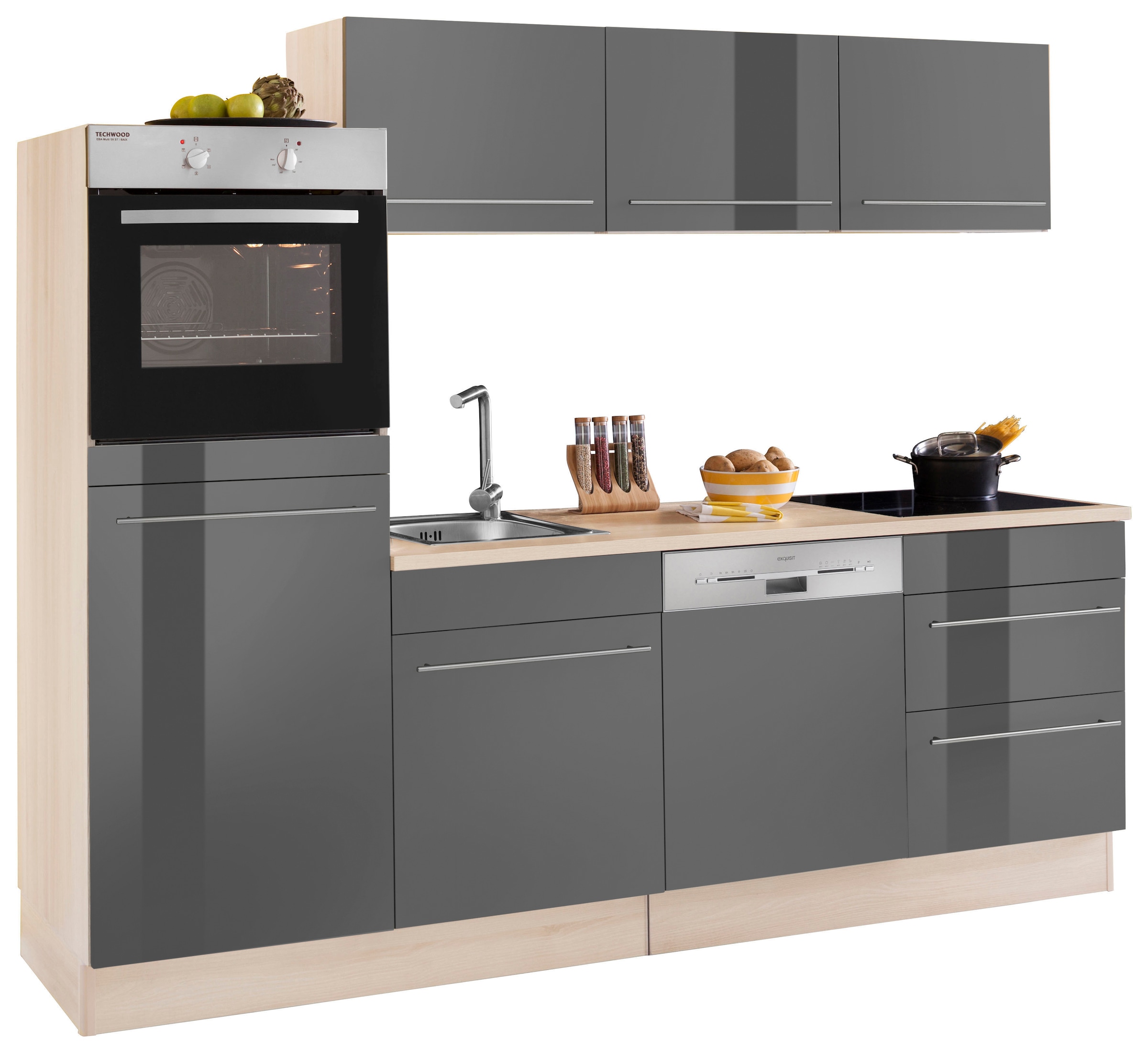 OPTIFIT Küche »Bern«, auf bestellen der Rechnung mit wählbar E-Geräten, Stärke Arbeitsplatte cm, 240 Breite