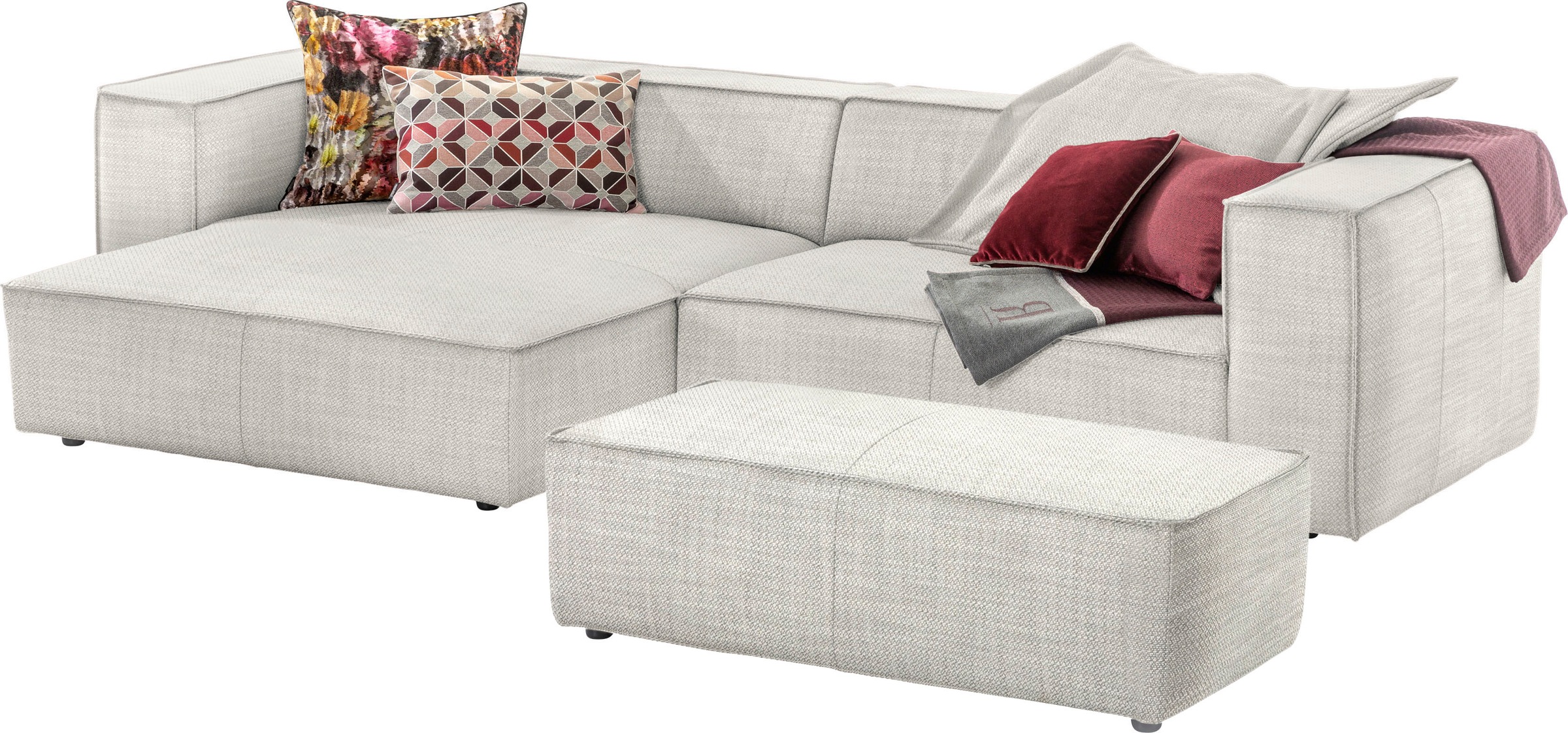 W.SCHILLIG Ecksofa "around-the-block, modern und elegant, bequem, L-Form", günstig online kaufen