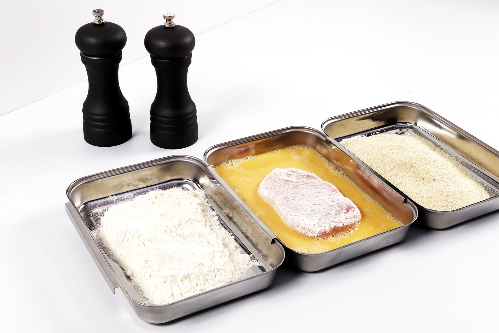 APS Panierschale, 3 tlg., aus Edelstahl, (Panier-Set), problemlose Reinigung, spülmaschinengeeignet