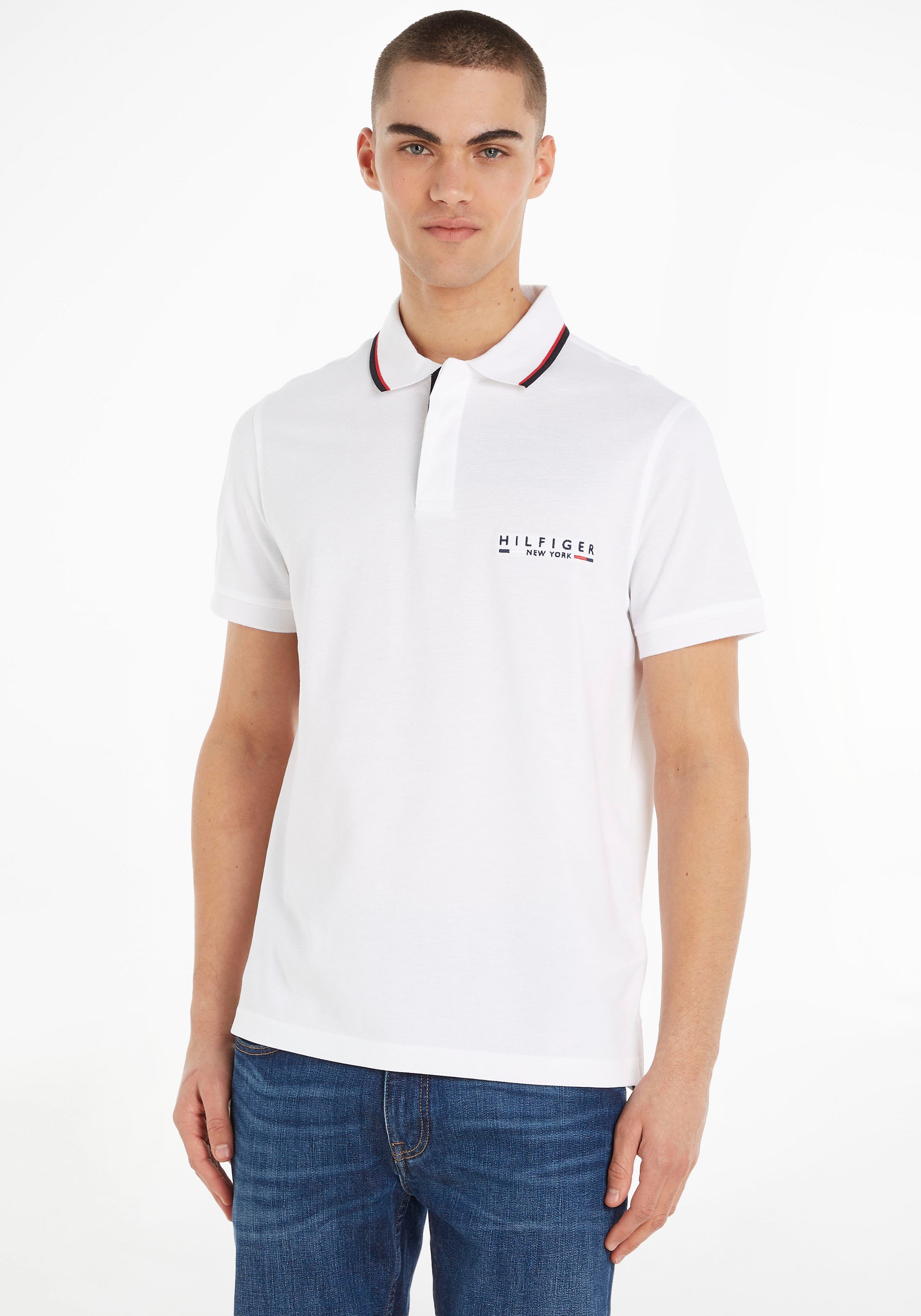 Tommy Hilfiger Poloshirt »BRAND LOVE LOGO REG POLO«, mit Logotape am Kragen  online bestellen | Poloshirts