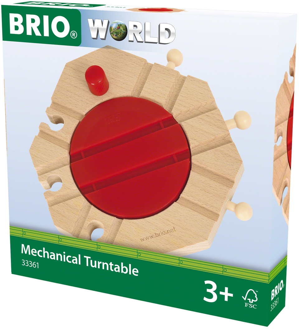 BRIO® Spielzeugeisenbahn-Kreuzung »BRIO® WORLD, Mechanische Drehscheibe«, FSC®- schützt Wald - weltweit